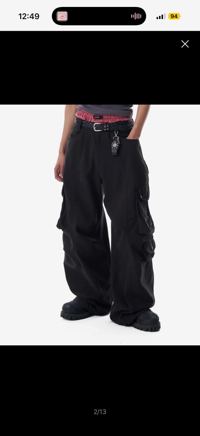 아캄 98 핀턱 콘트라스트 카고 팬츠 상품이미지1