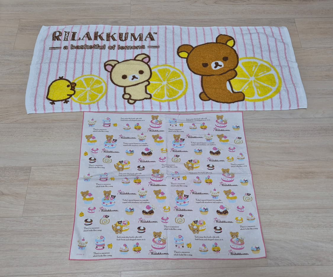 빈티지 고전 산엑스 리락쿠마 손수건 타올 일괄판매 상품이미지1
