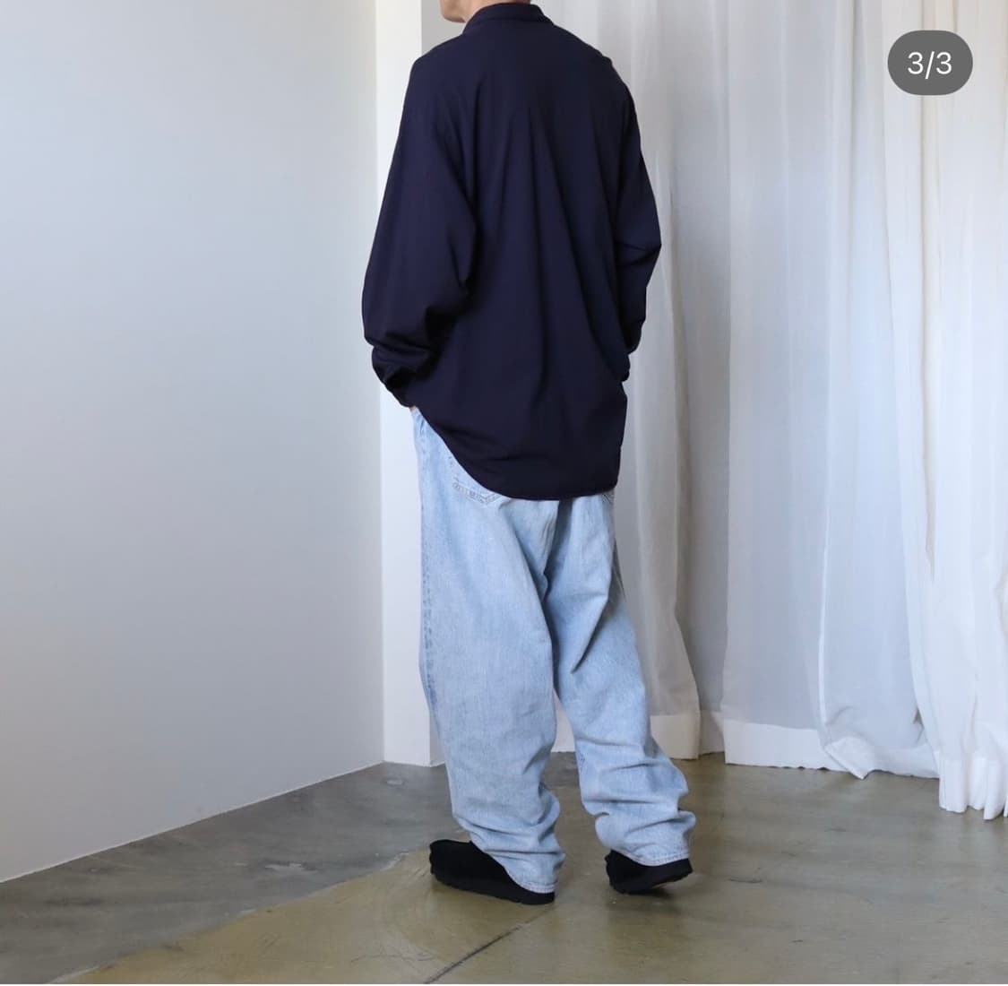 코모리 셔츠 23ss 네이비 상품이미지2