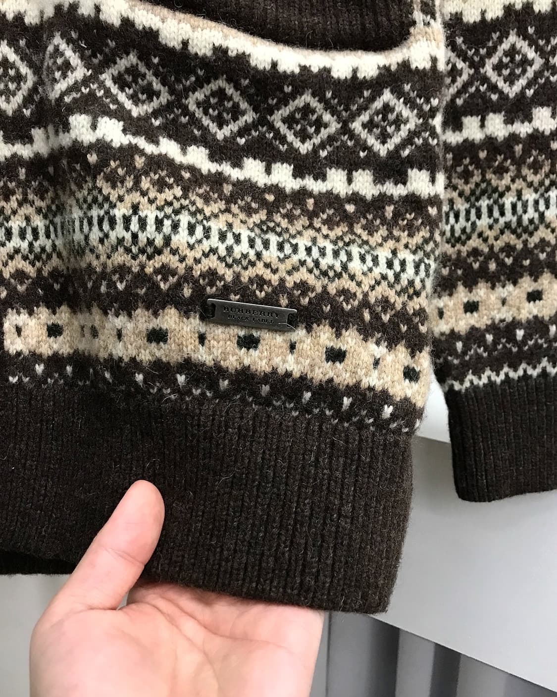 버버리 노르딕 페어아일 후드 코위찬 상품이미지3