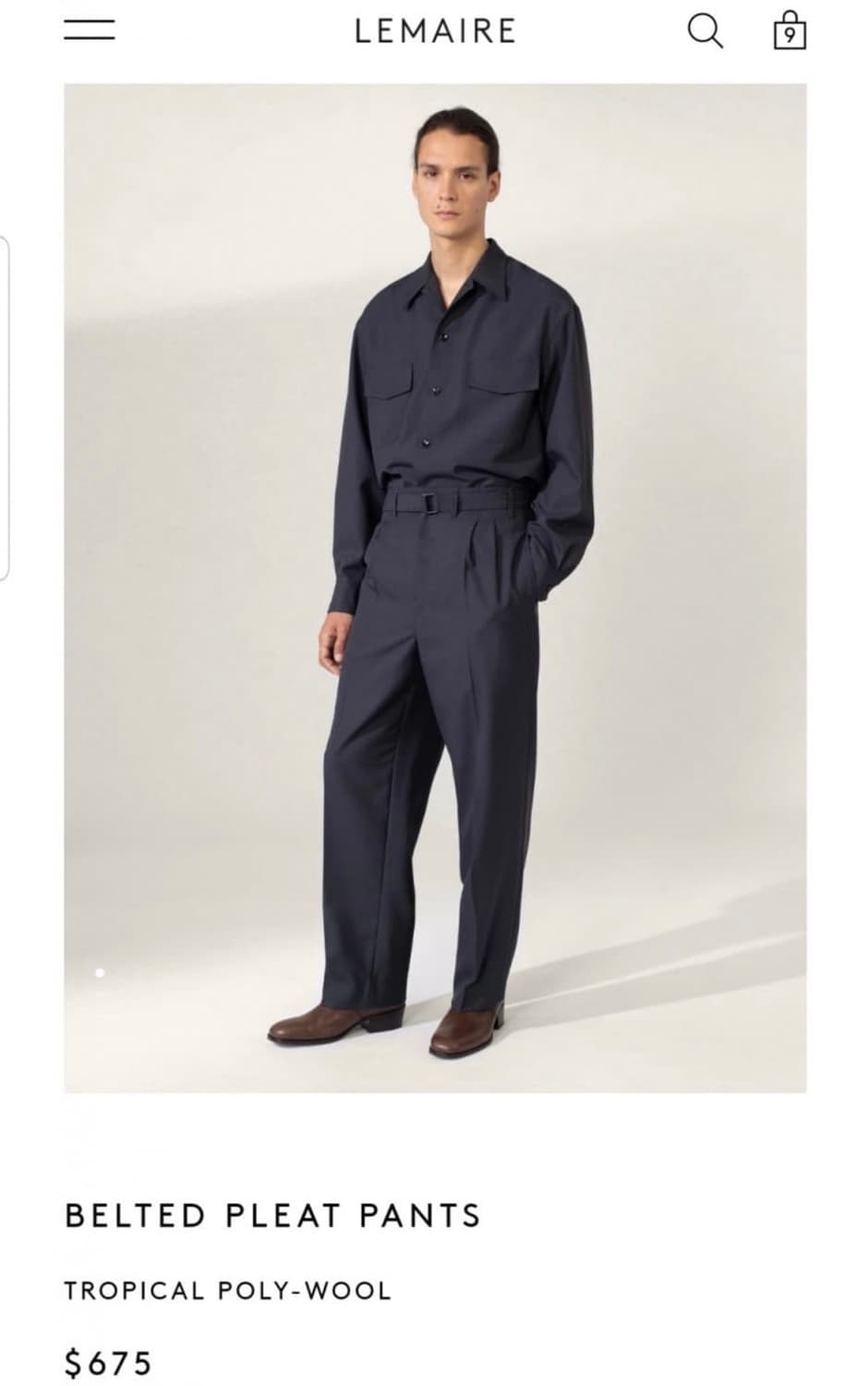 르메르 앤트러사이트 벨티드 팬츠 50 상품이미지1