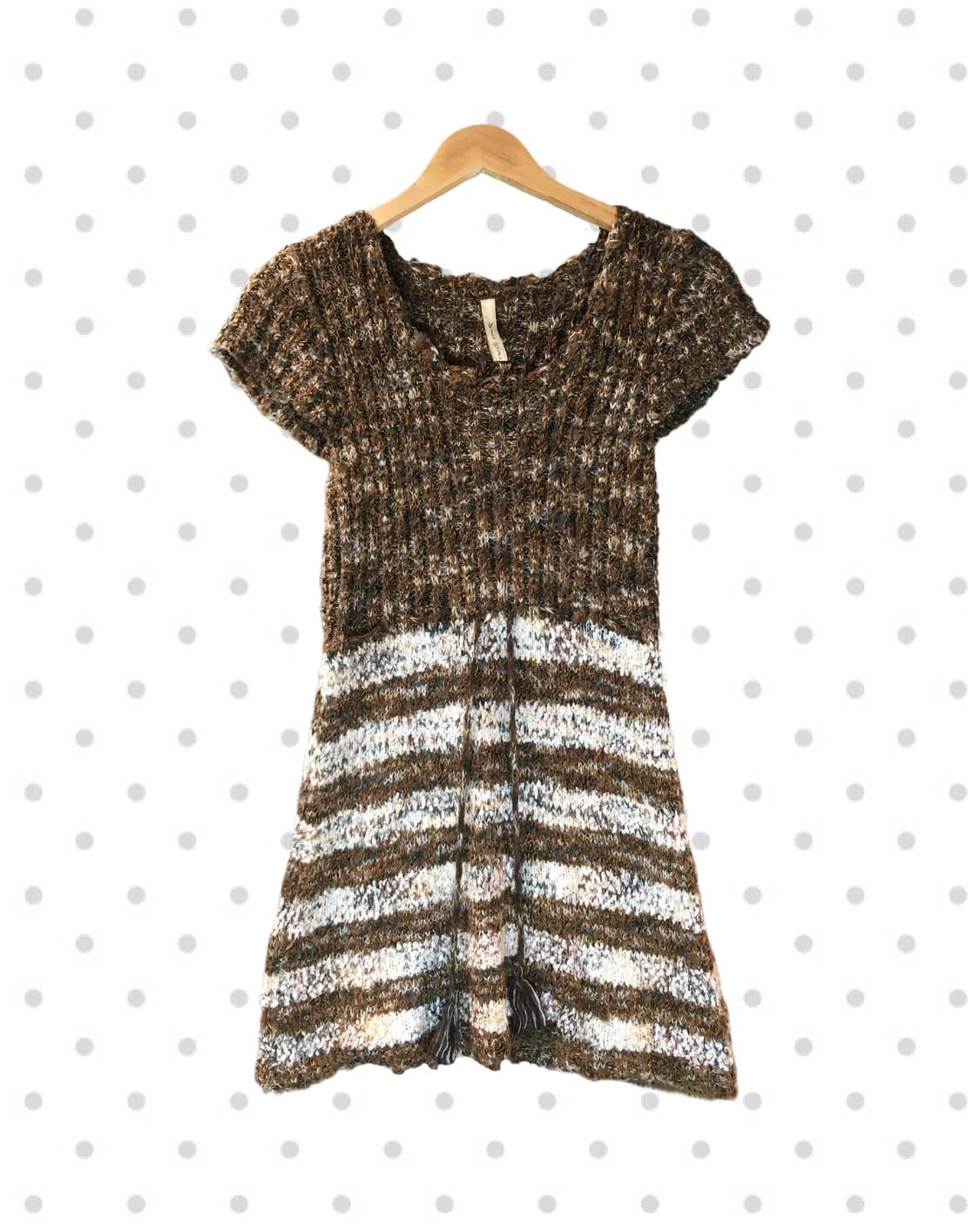 vintage tassel bohemian dress brown 상품이미지4