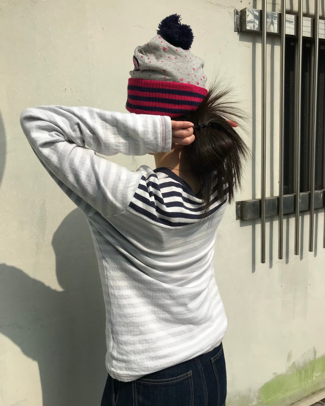 아디다스 스트라이프 폼폼 비니 상품이미지3