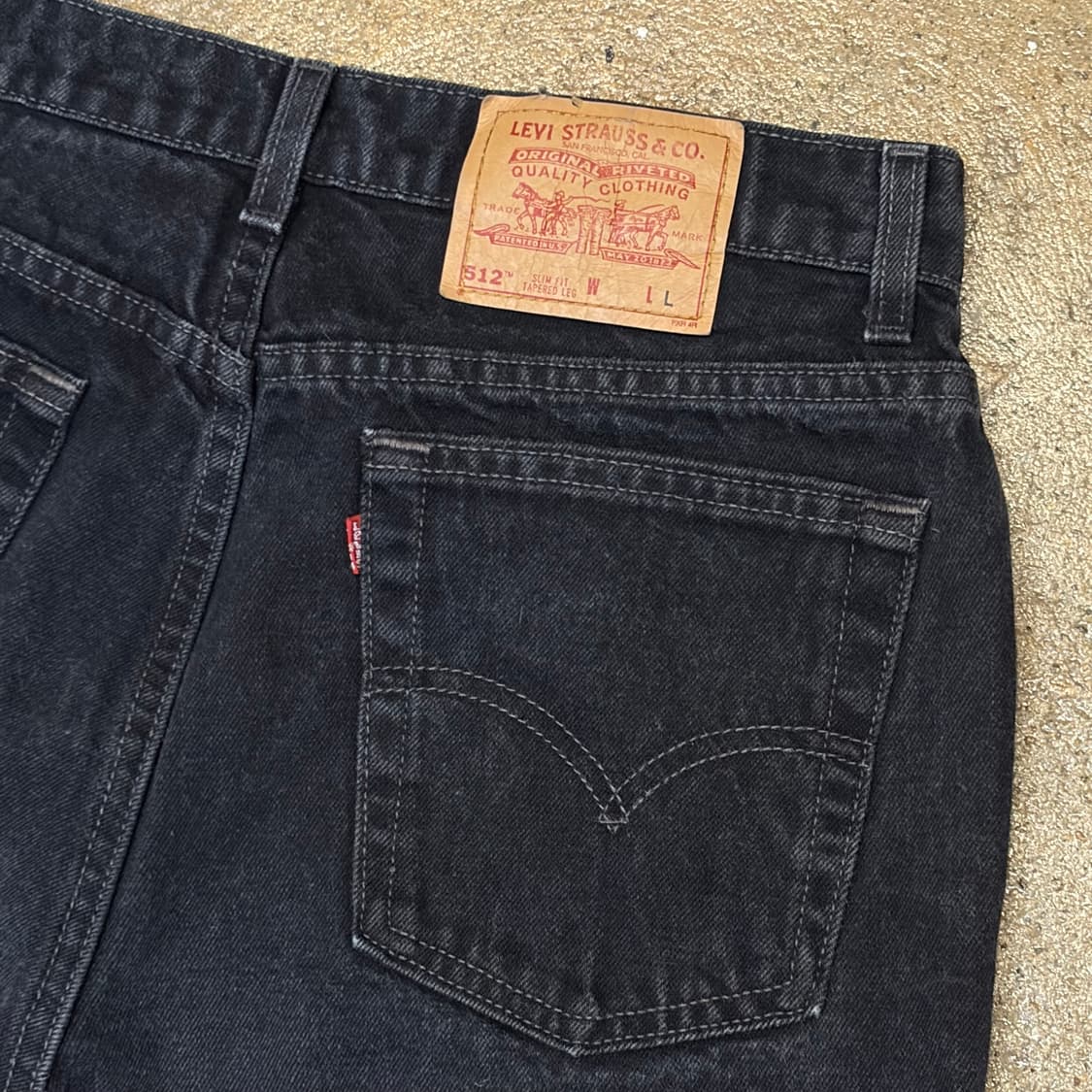 90s Made in USA 빈티지 리바이스 512 블랙진 청바지 상품이미지8