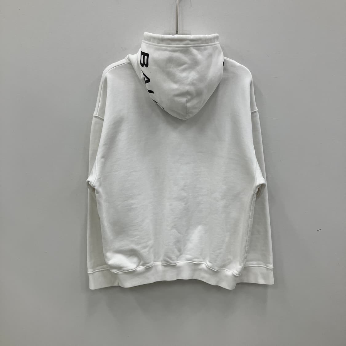 발렌시아가 화이트 백로고 후드티 XS 상품이미지2