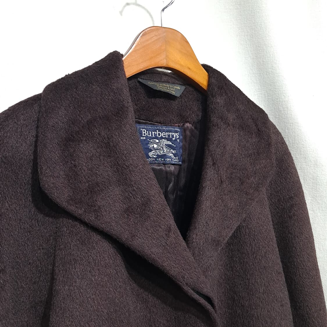 CN983W L 버버리 빈티지 다크브라운 모헤어 울 롱코트 상품이미지8