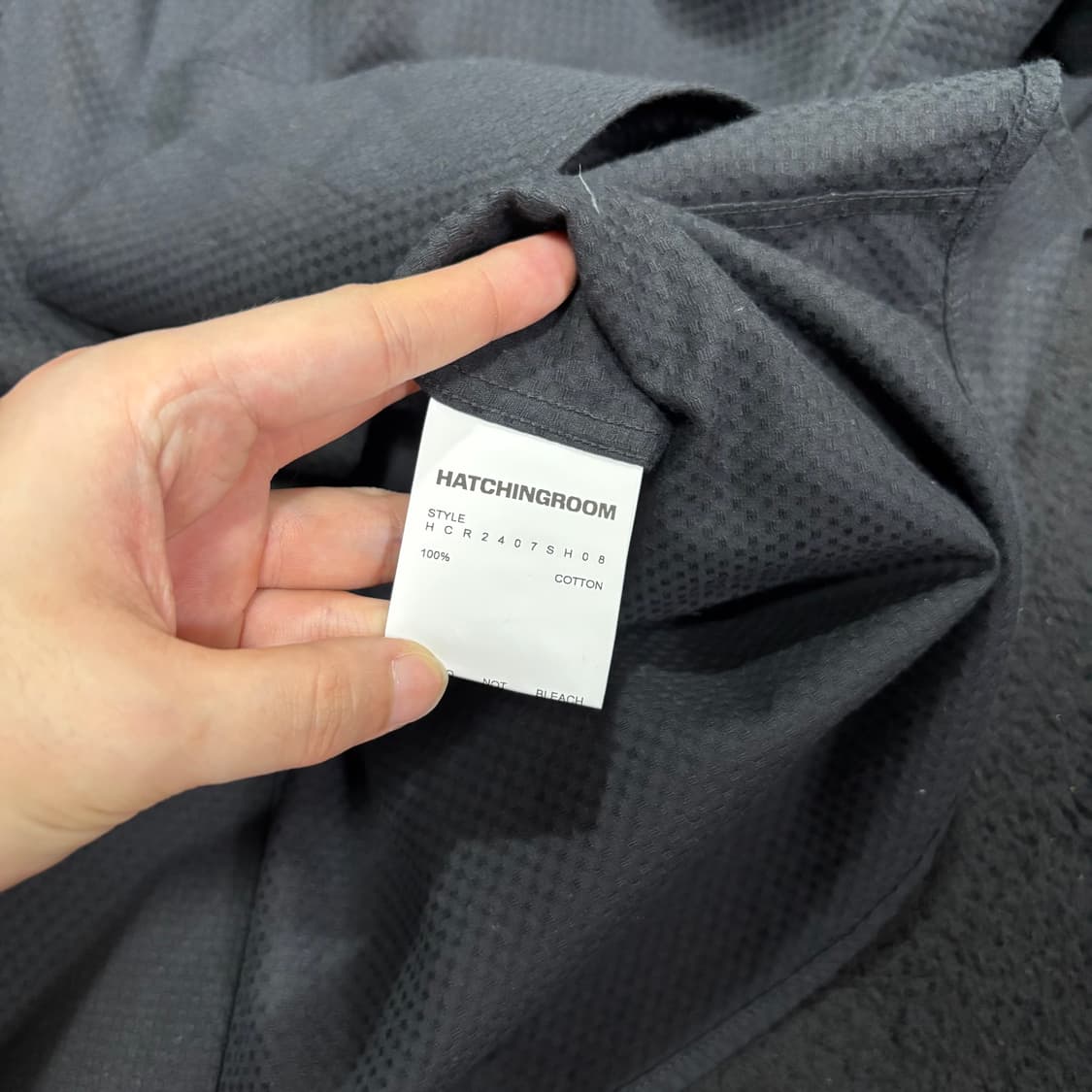 4 해칭룸 블랙 비대칭 더블 셔츠 자카드 상품이미지9