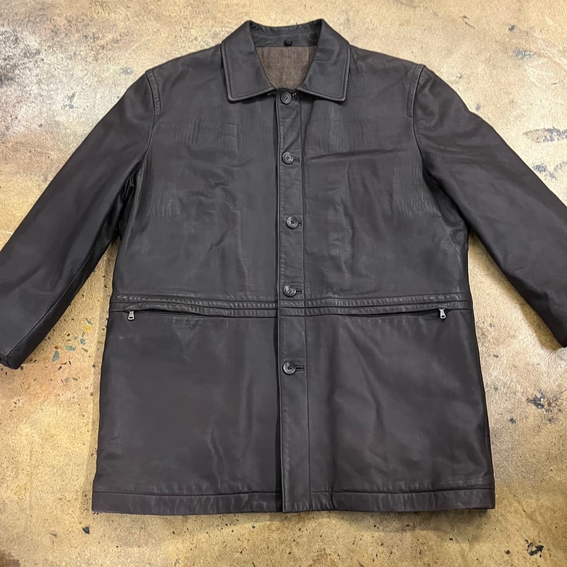 [정품/100] 빈티지 양가죽 코트 b16 상품이미지3