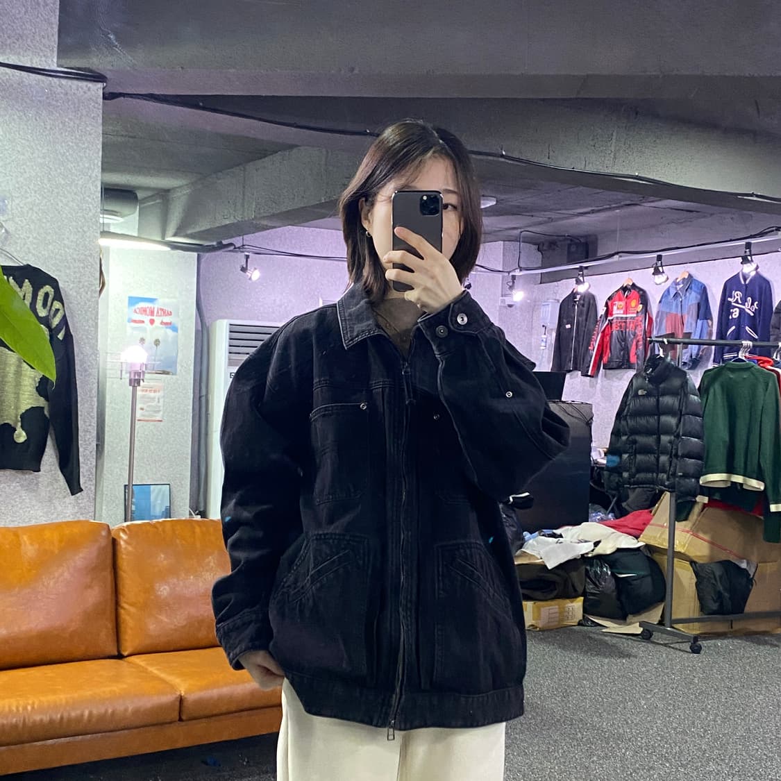 비슬로우 멀티포켓 투웨이 흑청자켓  B3358 상품이미지1