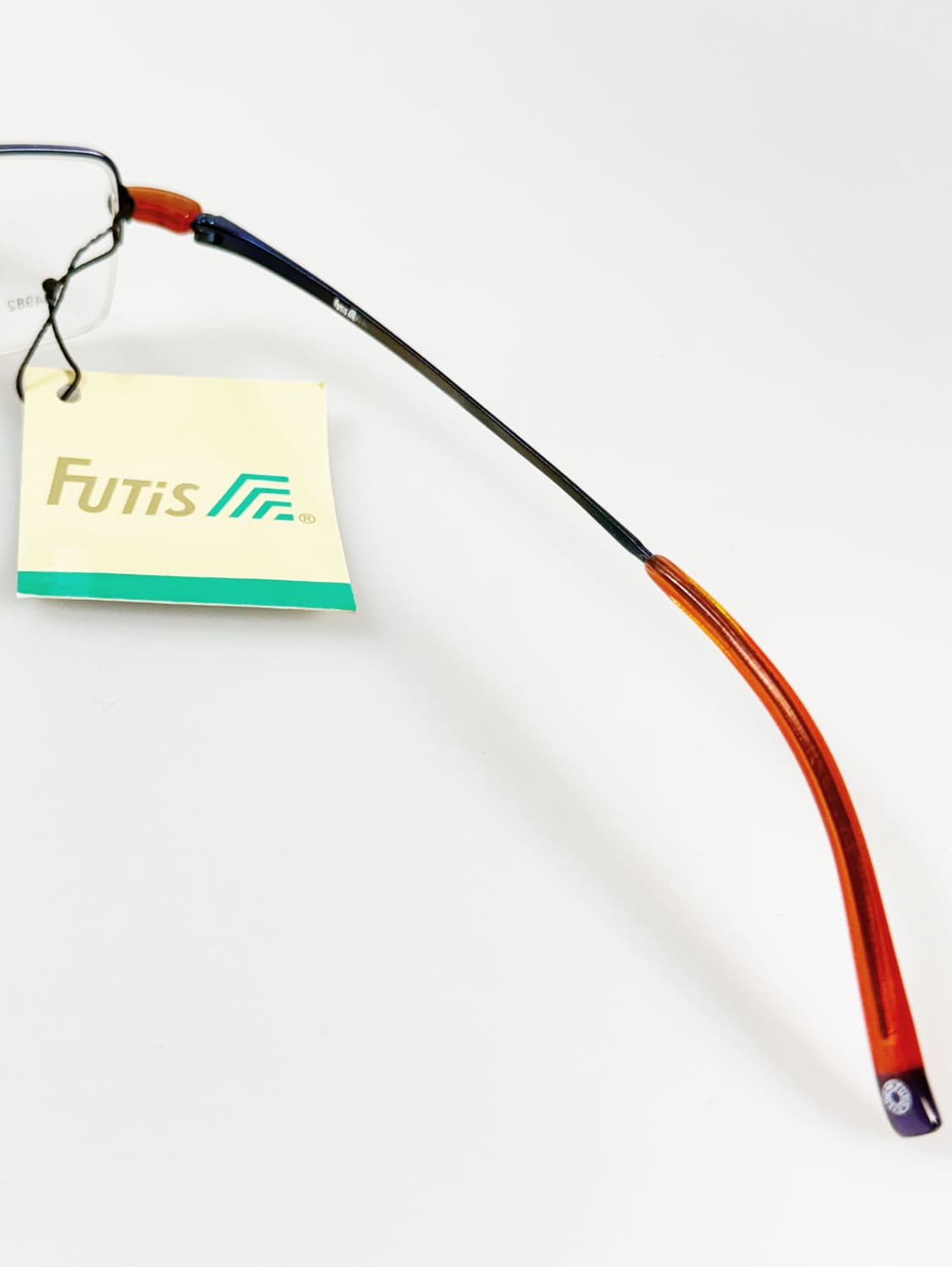 90s FUTIS 반무테 스퀘어 네이비 메탈 빈티지 안경 상품이미지6