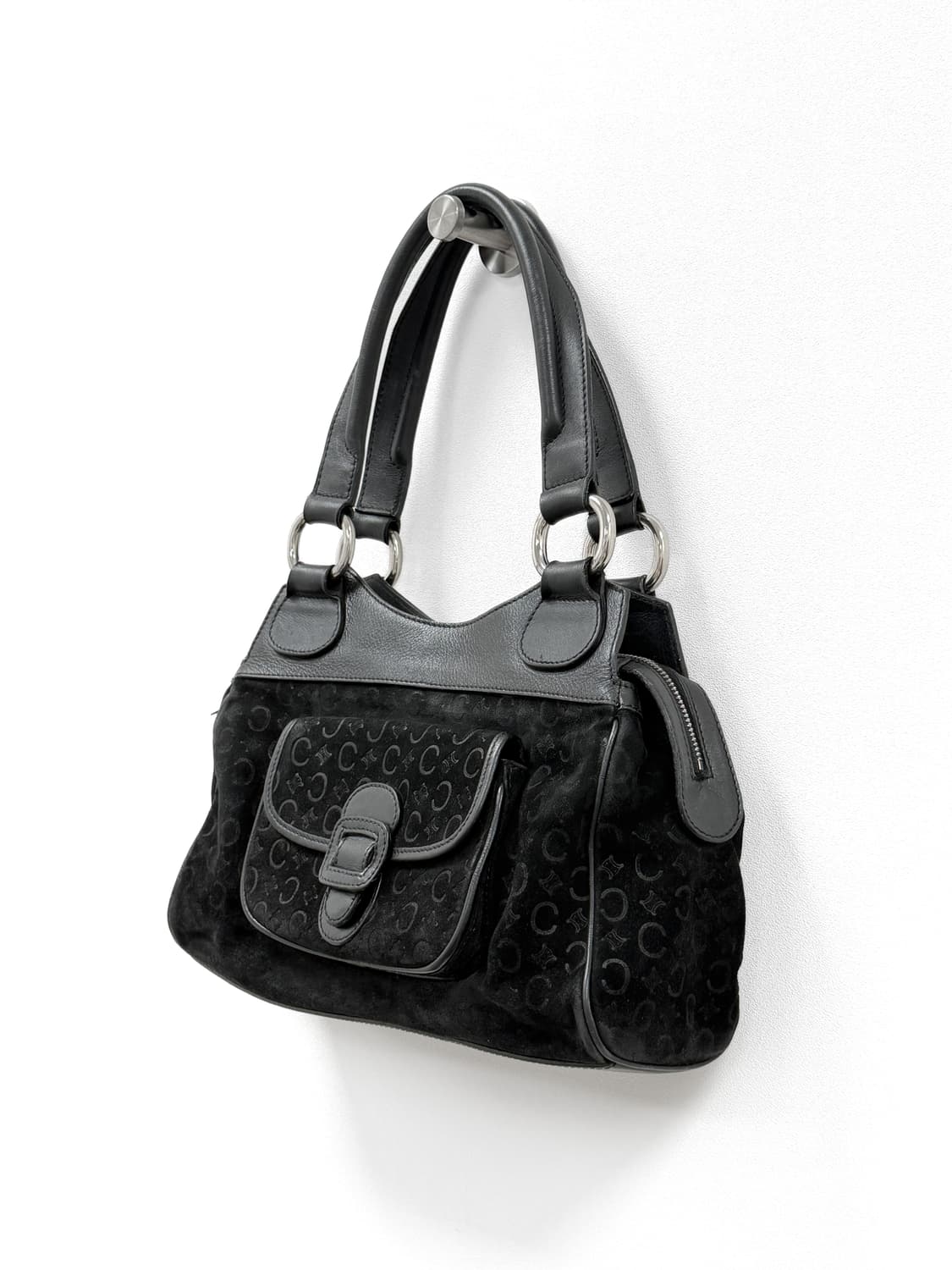 셀린느 트리오페 스웨이드 & 레더 숄더백 상품이미지5