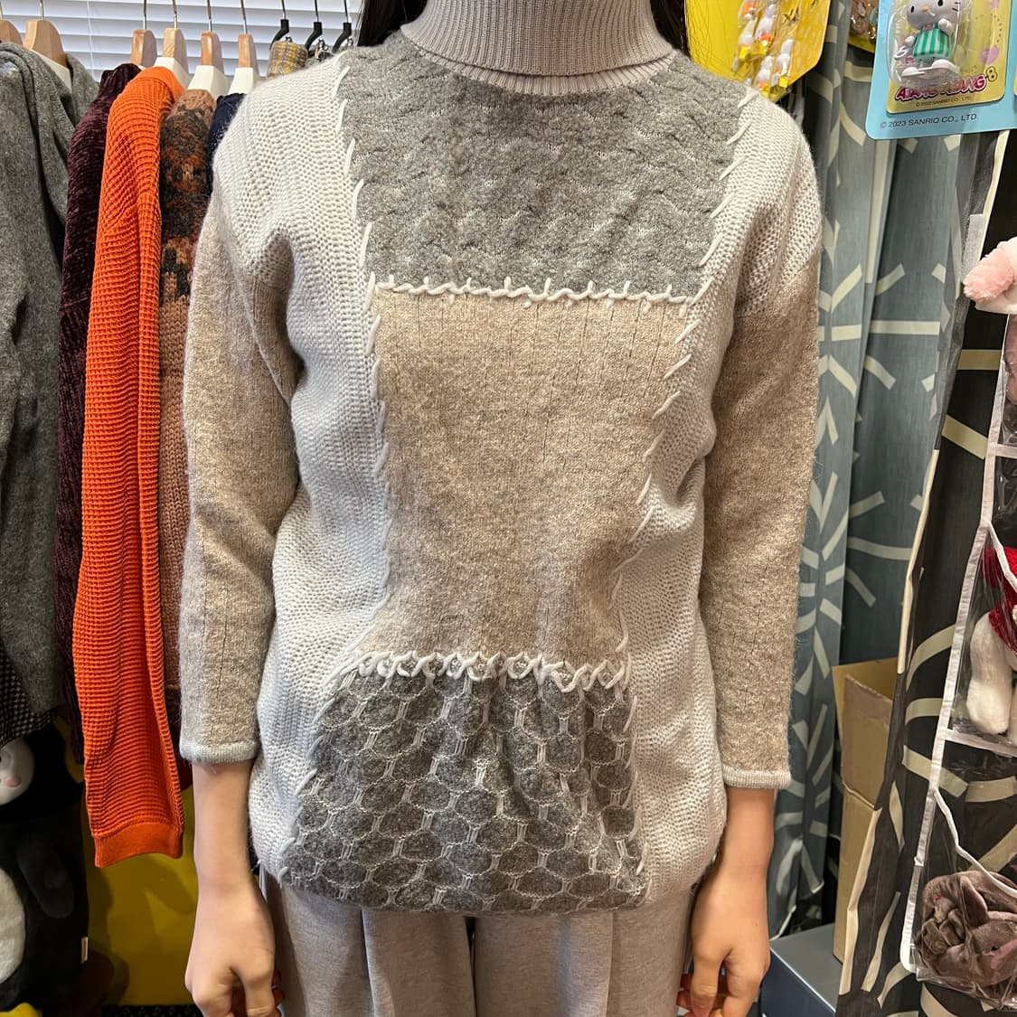 [Japanese Vintage] 7부 언발란스 터틀넥니트 상품이미지3