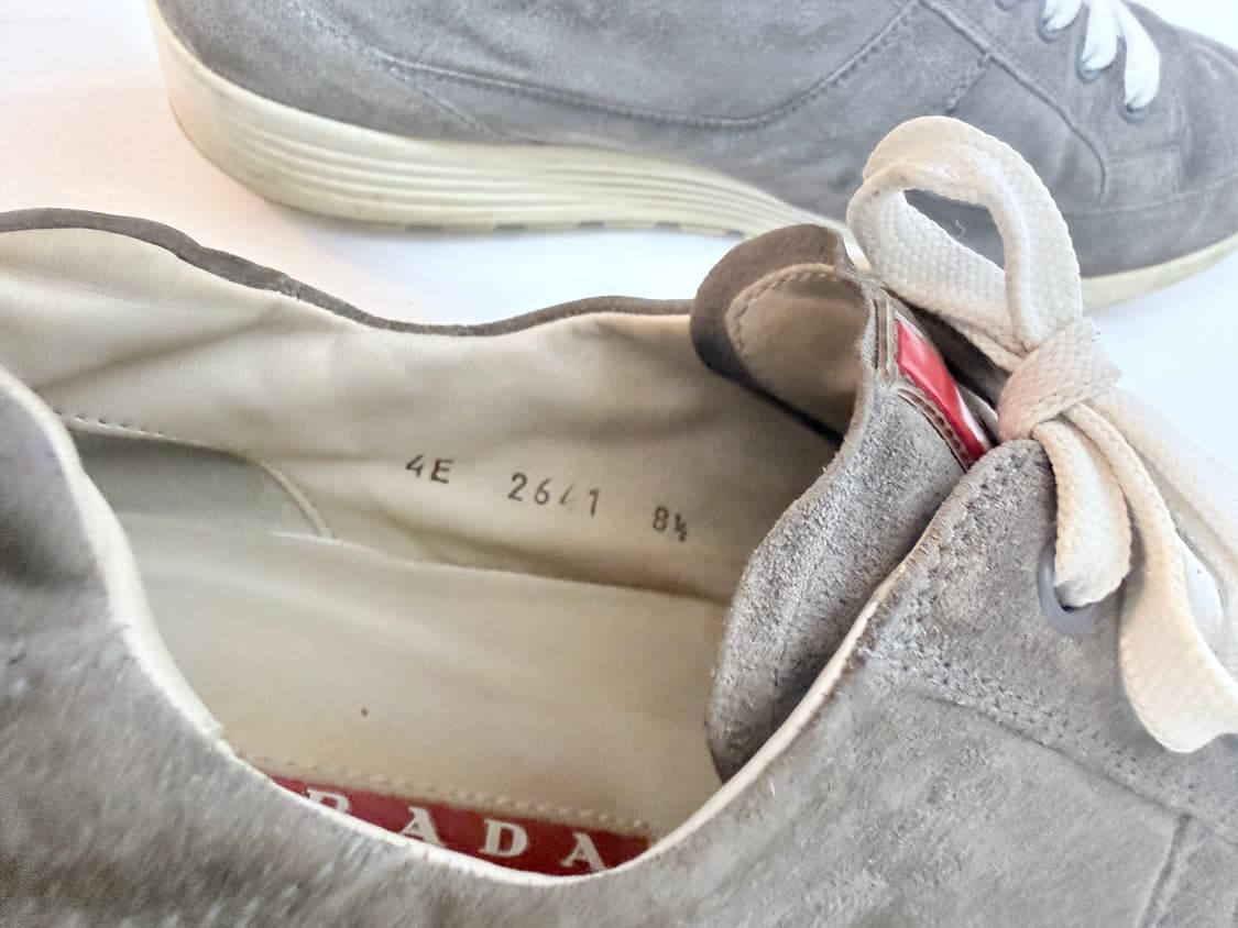 프라다(PRADA) 스웨이드 스니커즈 그레이 8.5 (265~270 추천 상품이미지8