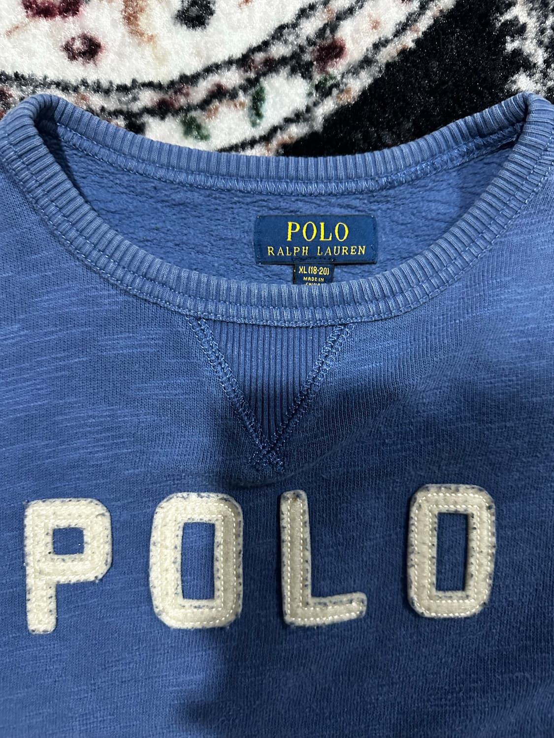 폴로 랄프로렌 자수 로고 블루 맨투맨 상품이미지2