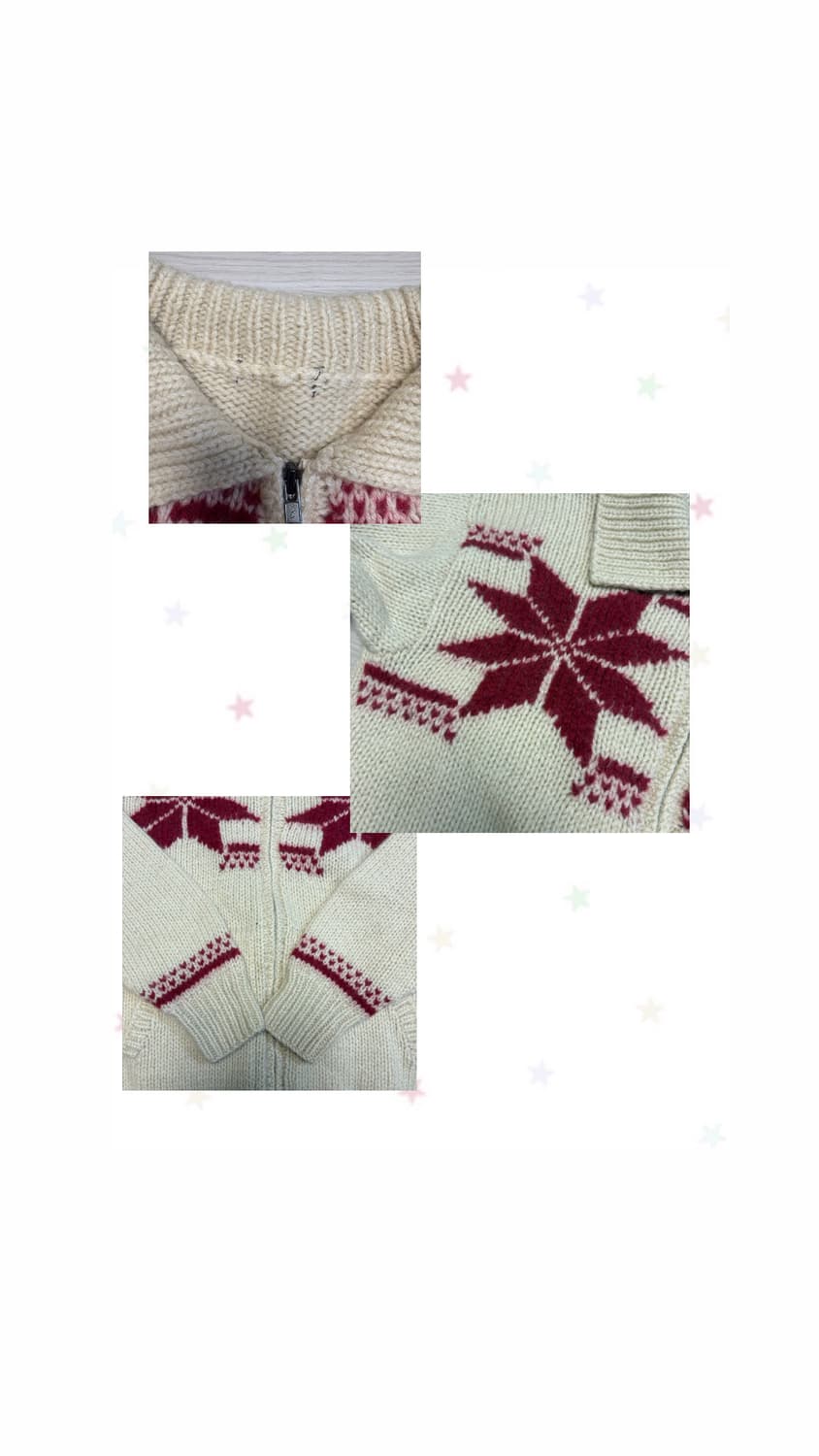 체리맛 눈꽃 니트집업 상품이미지5