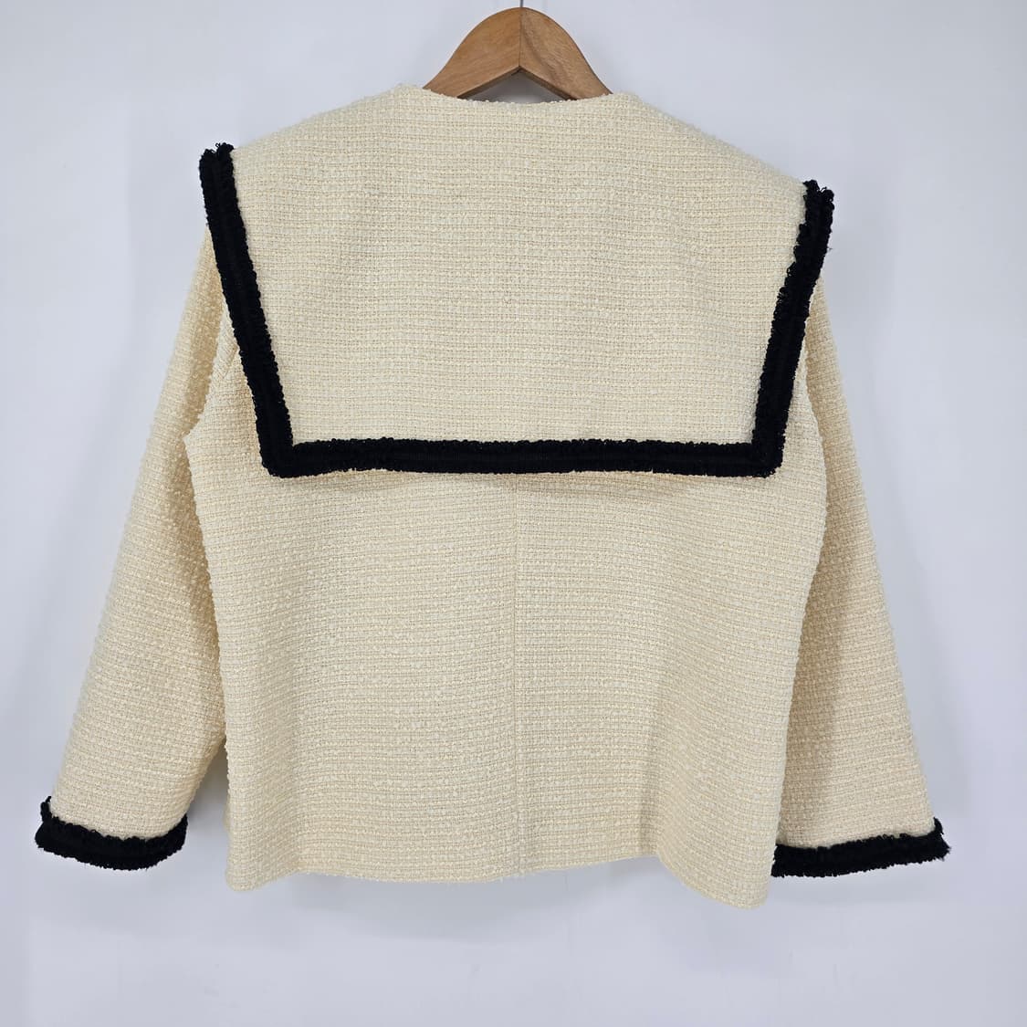 Courgette 아이보리 트위드 세일러 카라 자켓 상품이미지9