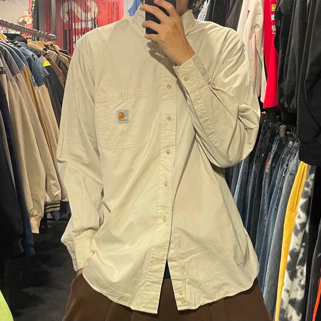 [IM] carhartt 칼하트 크림 긴팔셔츠 상품이미지1