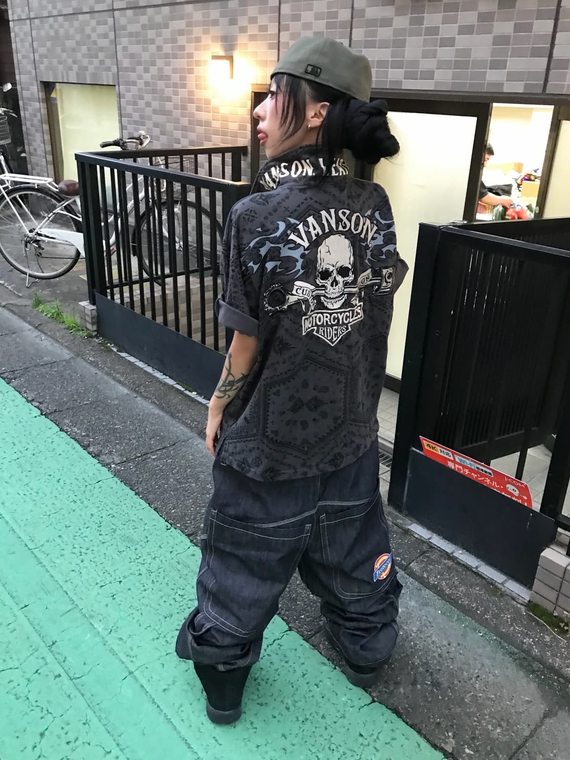 🏴‍☠️ 밴슨 페이즐리 패턴 스컬 패치 피케 반팔 티셔츠 🏴‍☠️ 상품이미지4