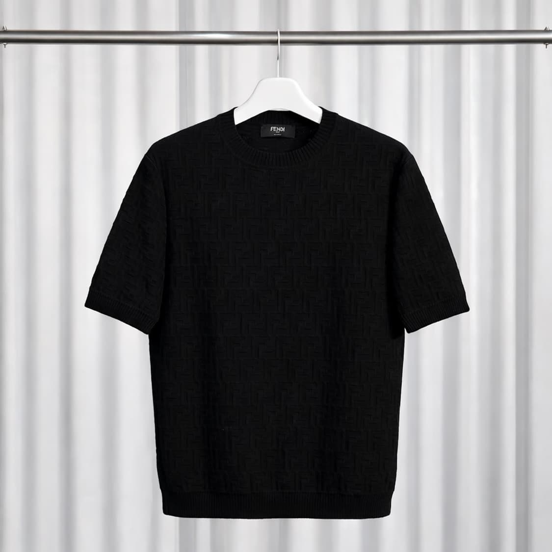 (54) 펜디 26SS FF 로고 올오버 크루넥 반팔 니트 상품이미지1