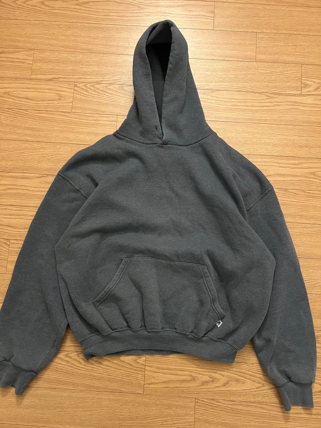 90s 러셀 빈티지 후드 블루그레이 XL 상품이미지2