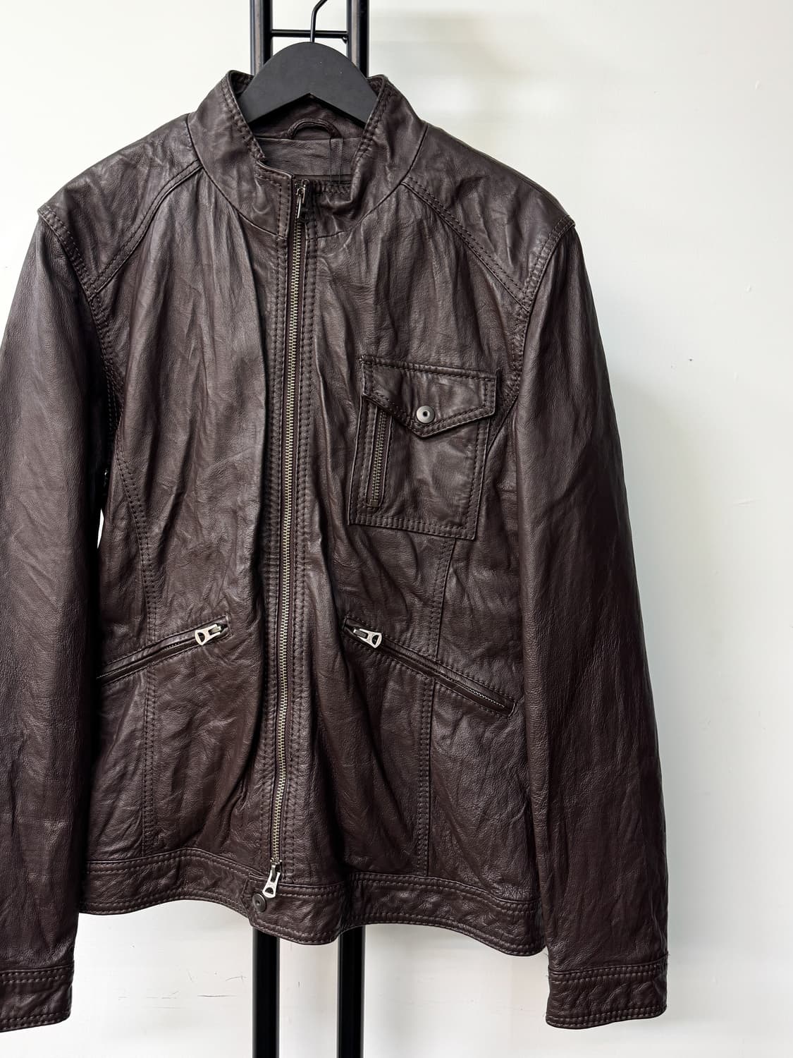 모건 투웨이 포켓 레더 자켓 상품이미지2