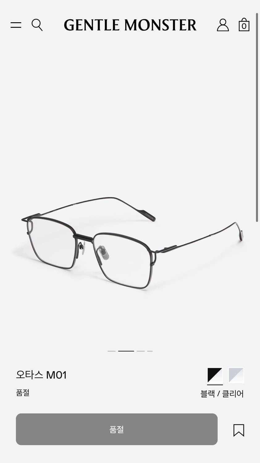 젠틀몬스터 오타스 M01 블랙 상품이미지1