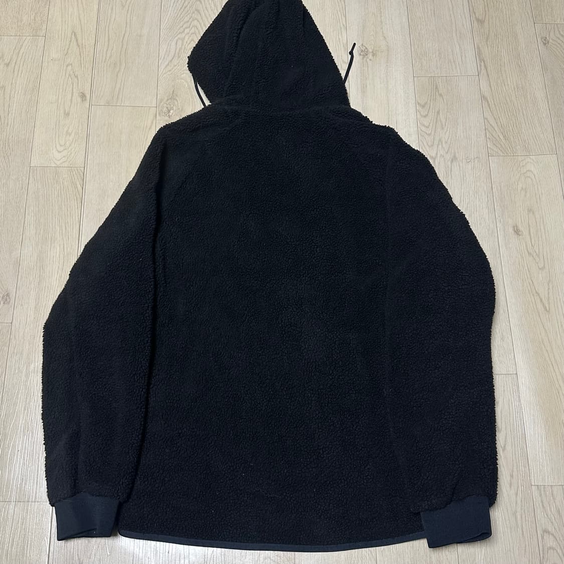 나이키 블랙 로고 후리스 후드집업 상품이미지4