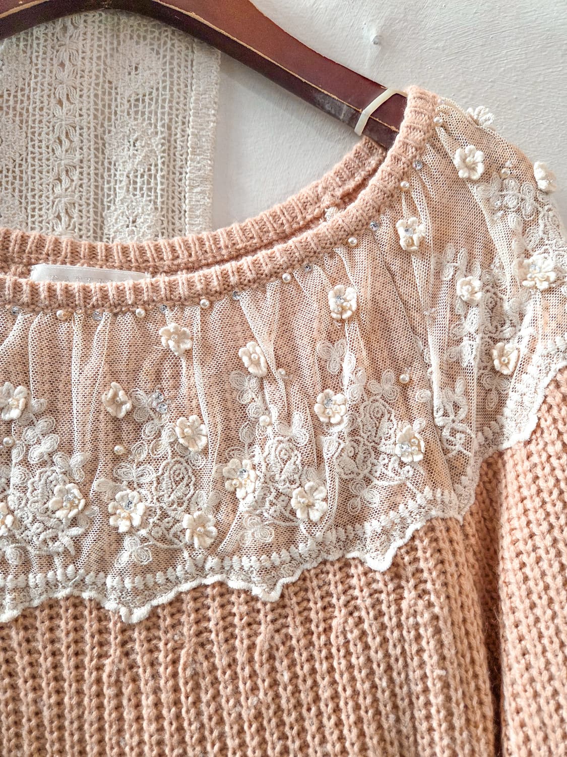 자몽 레이스 니트 상품이미지3