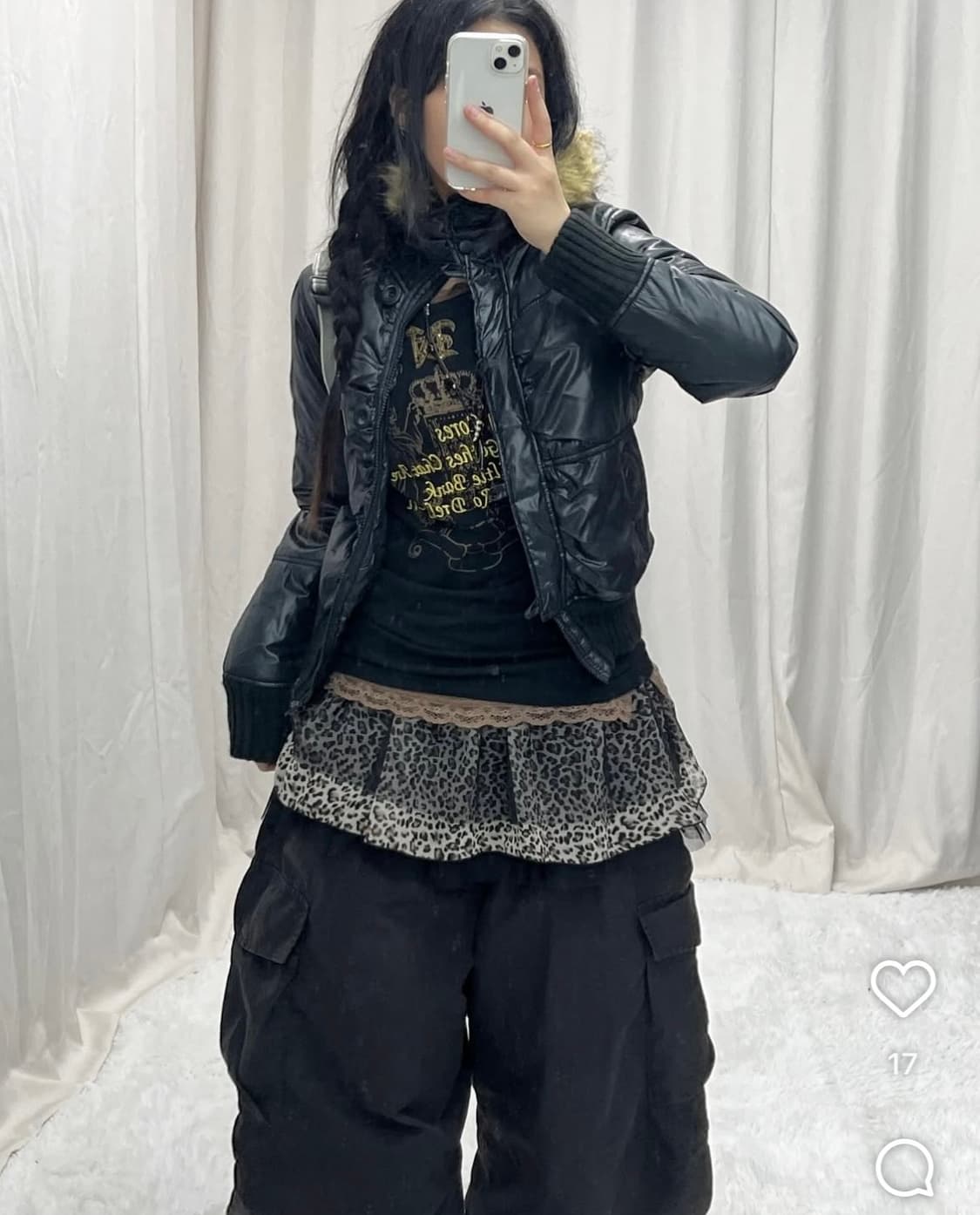 선가든파티 Oos jpn 크롭 골지 후디 퍼 패딩 상품이미지2