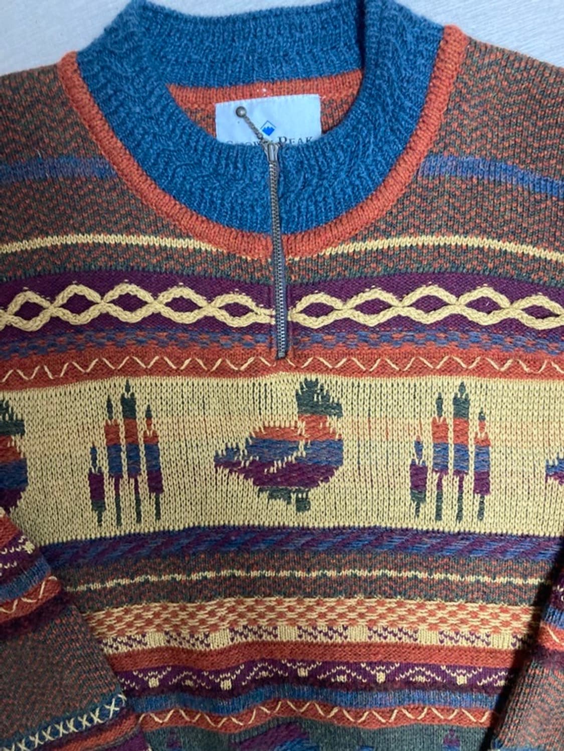 💥대장급/우주매물💥뉴질랜드 빈티지 반집업 니트/snowy peak 상품이미지4