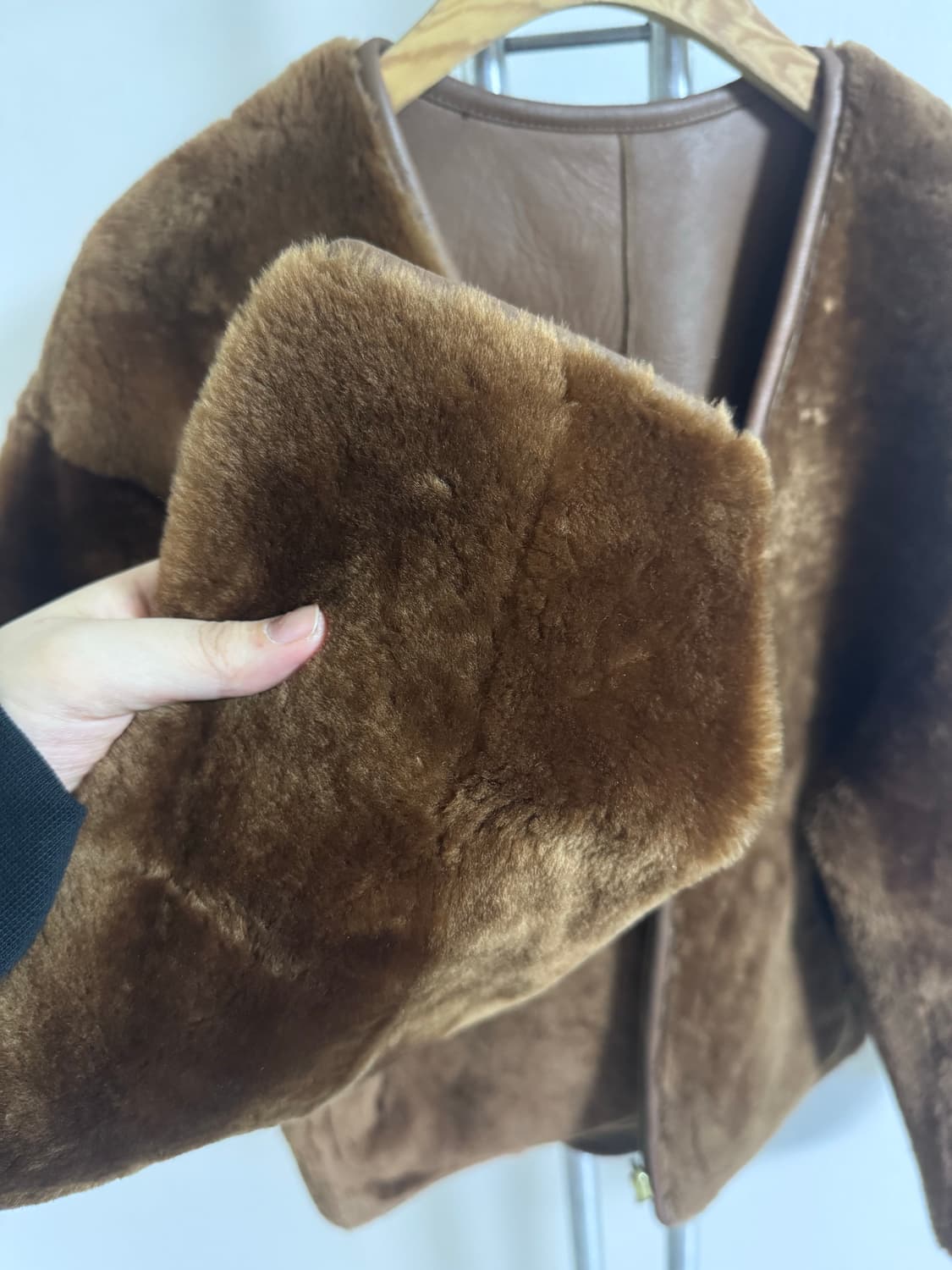 스티븐알란 여성 양털 양면 무스탕 S 상품이미지3