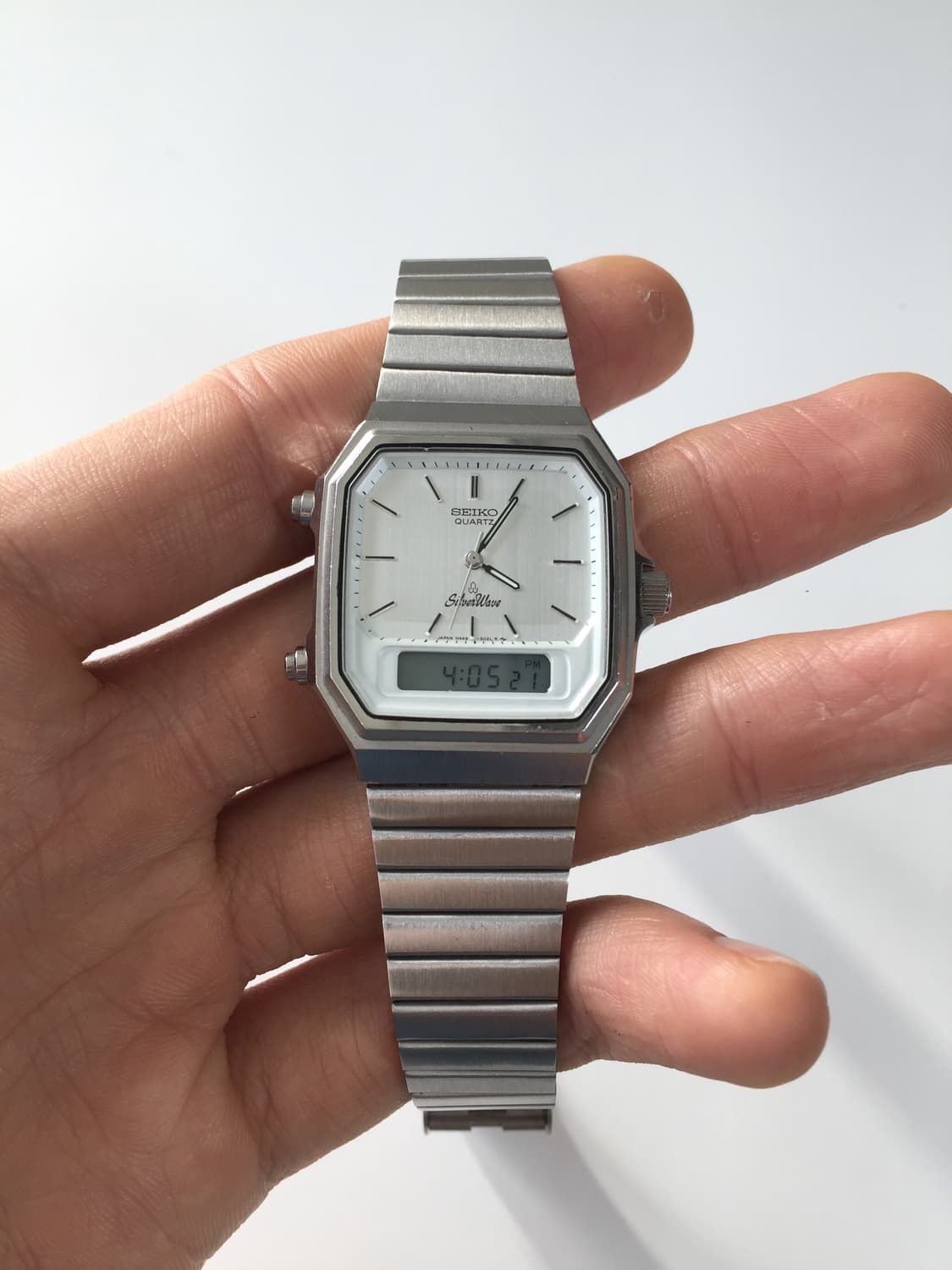 80s seiko silver wave ana-digi quartz 상품이미지6