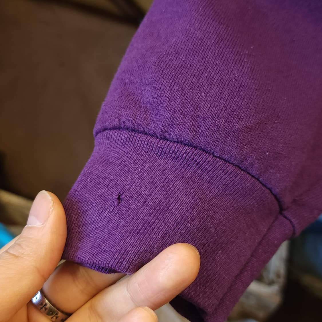 90s 프룻오브더룸 빈티지 스웻셔츠 플레인 스웻셔츠 페이딩 퍼플 xl 상품이미지8