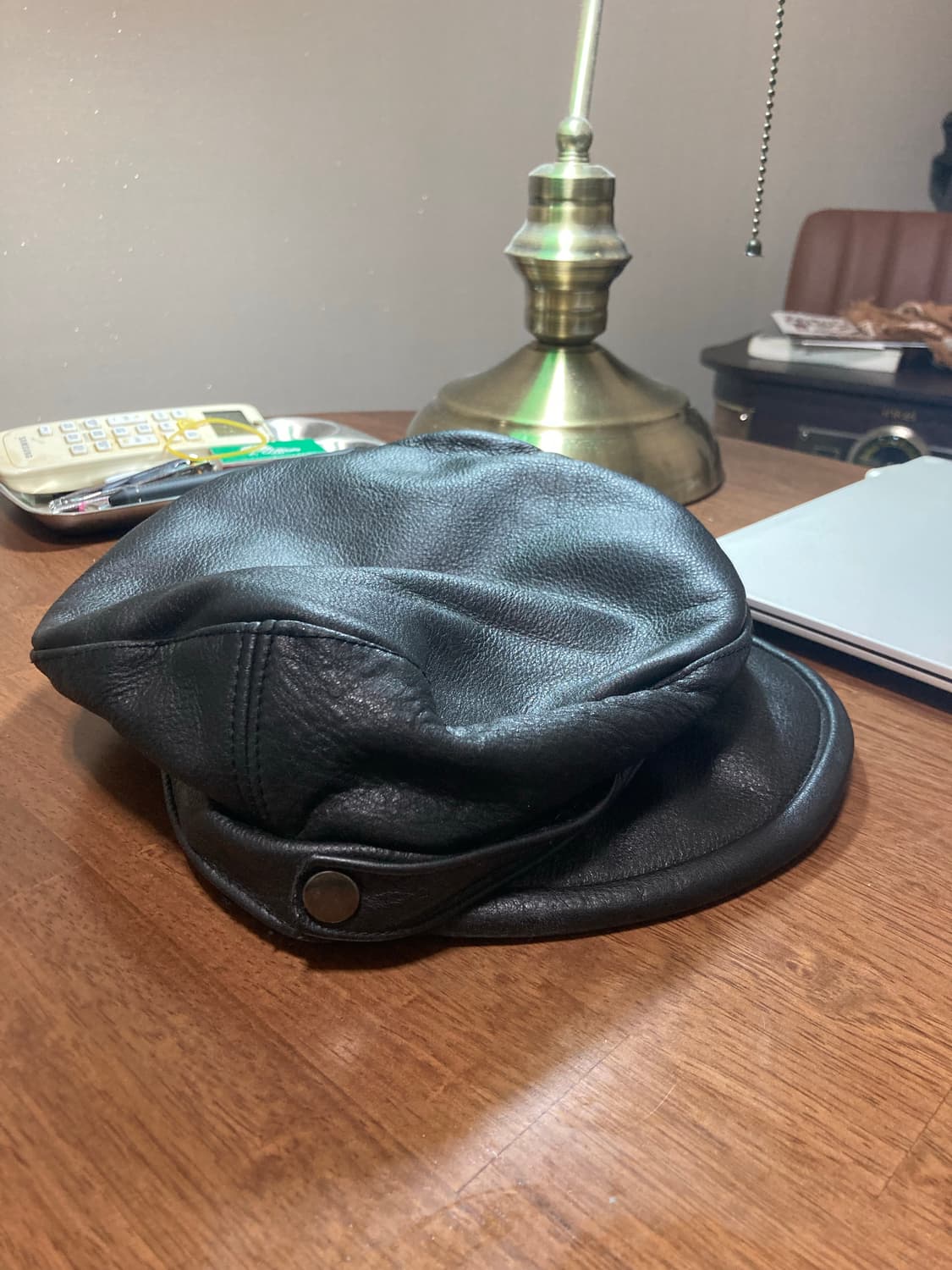 Scala 빈티지 가죽 캡 상품이미지1