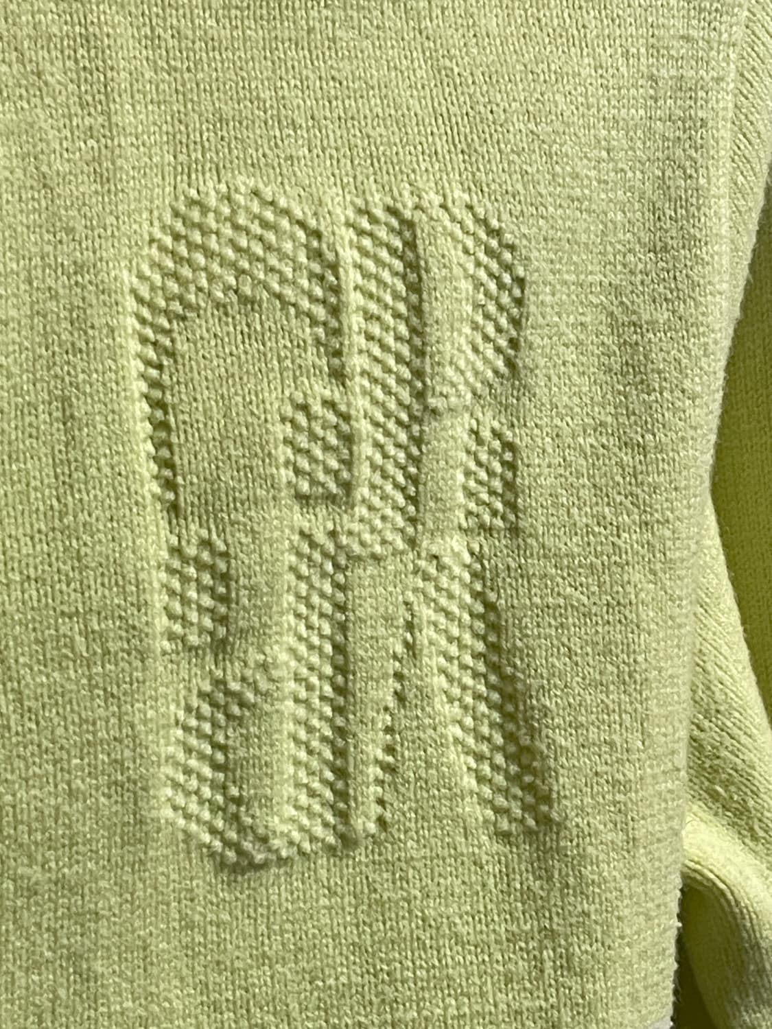 그로브 로고 라임 니트 가디건 상품이미지4