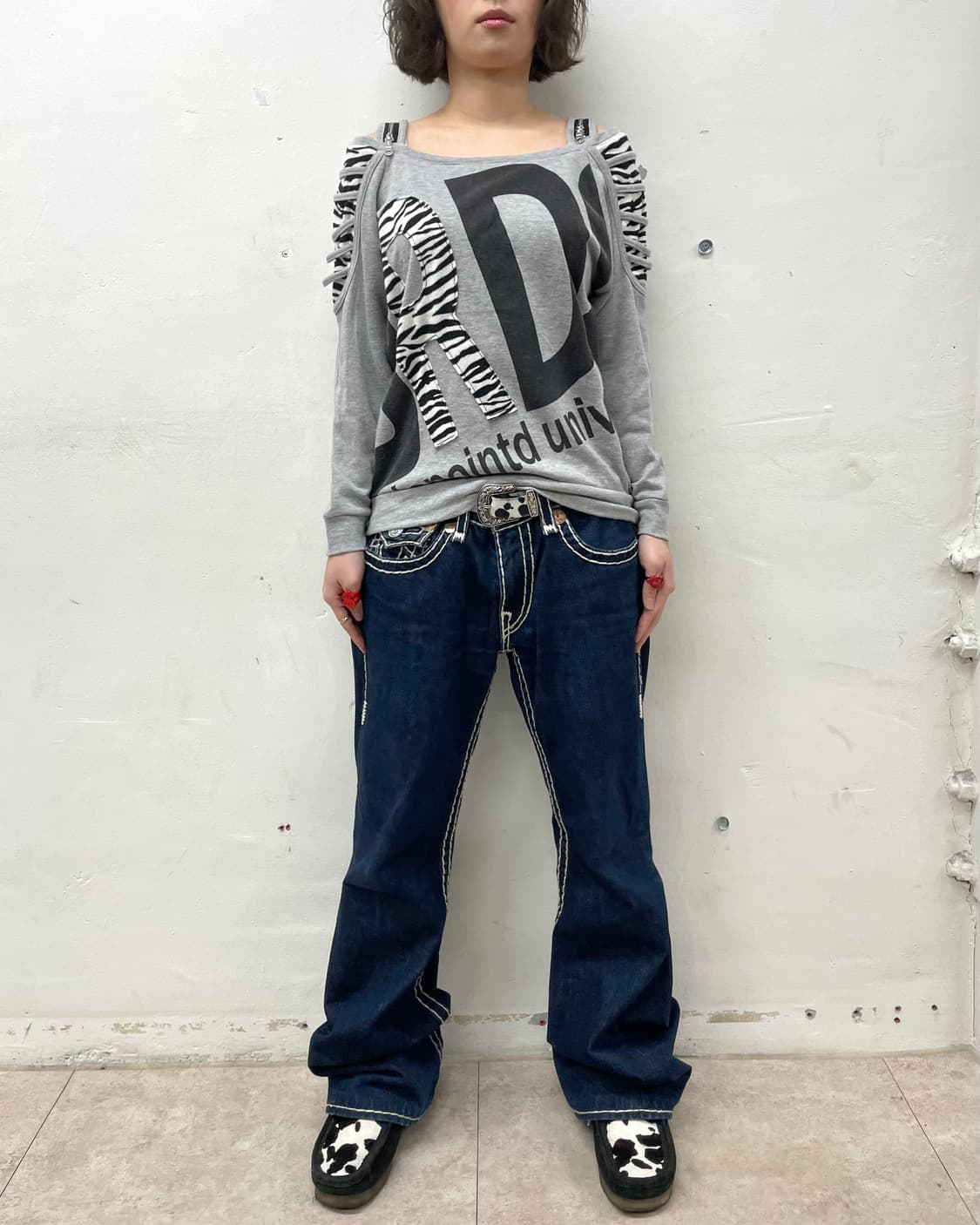 Zebra Zipper Slit Long Sleeve  상품이미지6