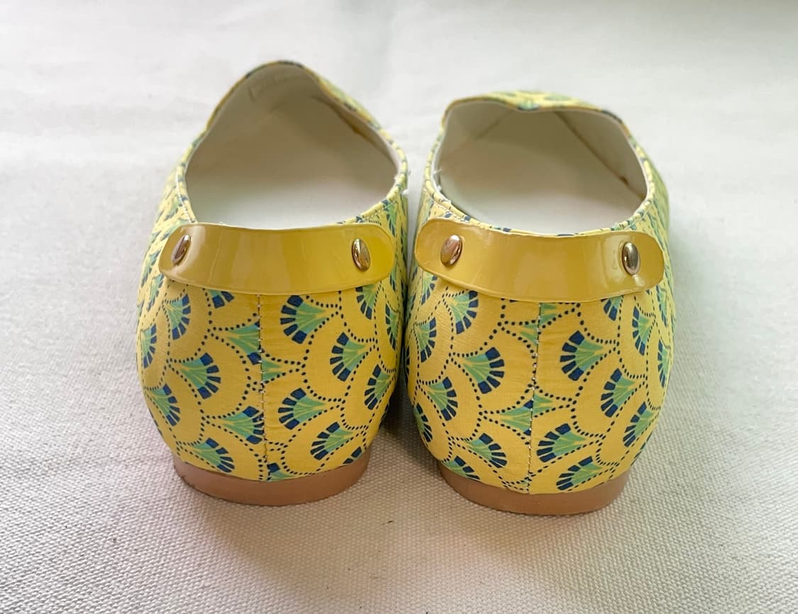 ST.STAR BY TEEMAZZI 옐로우 패턴 포인티드 토 플랫슈즈 상품이미지4