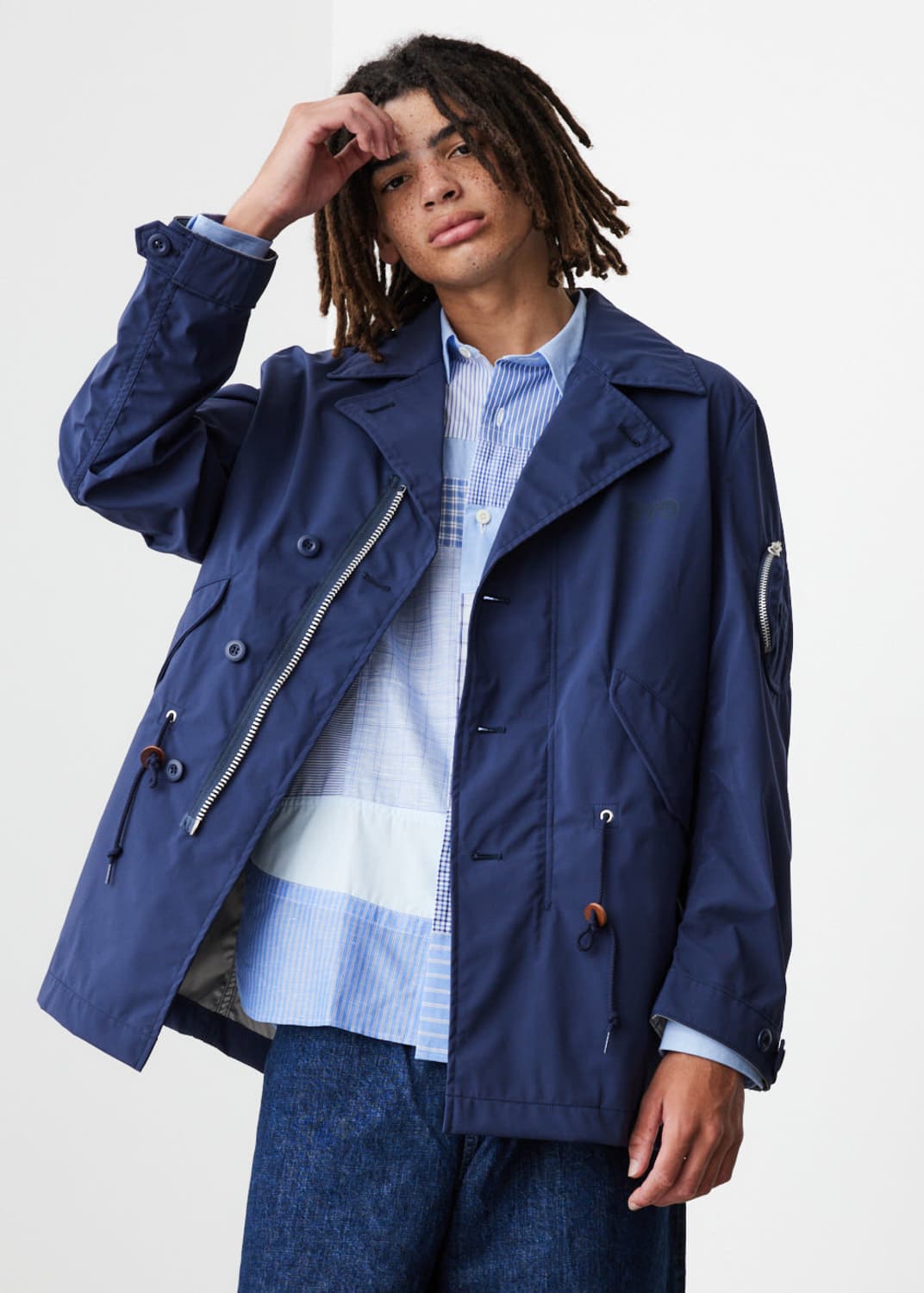 [L] 준야 와타나베 eye 꼼데가르송 코트 자켓 네이비 상품이미지9