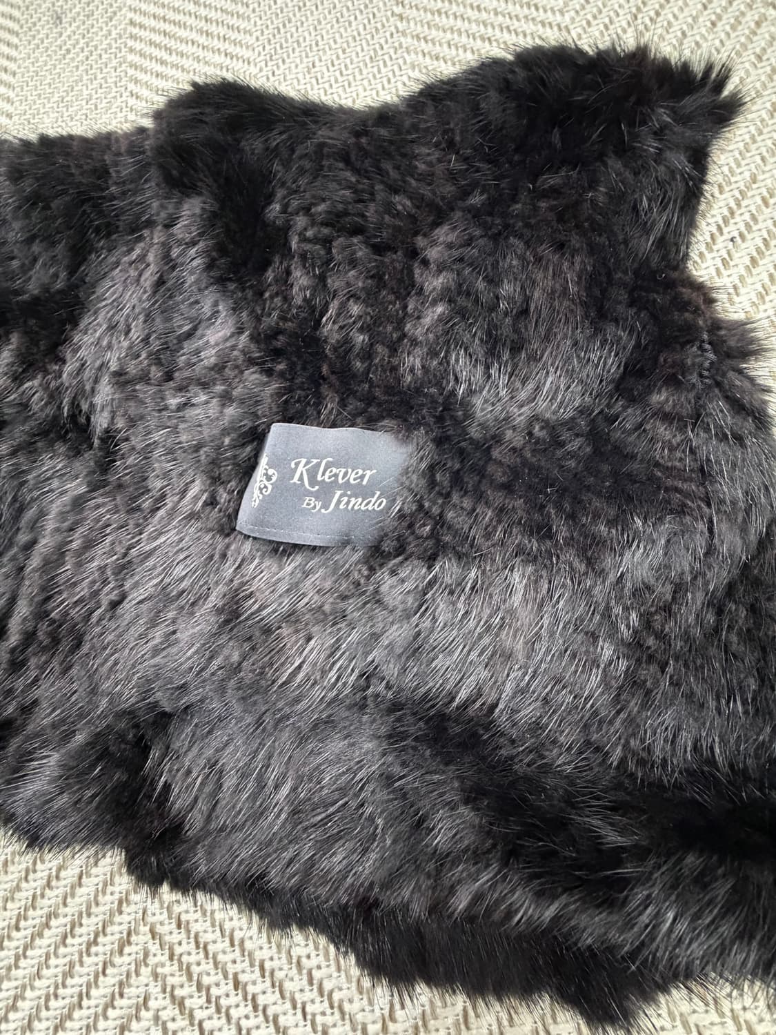 정품) Klever by Jindo 진도 블랙 밍크 머플러 워머 상품이미지2