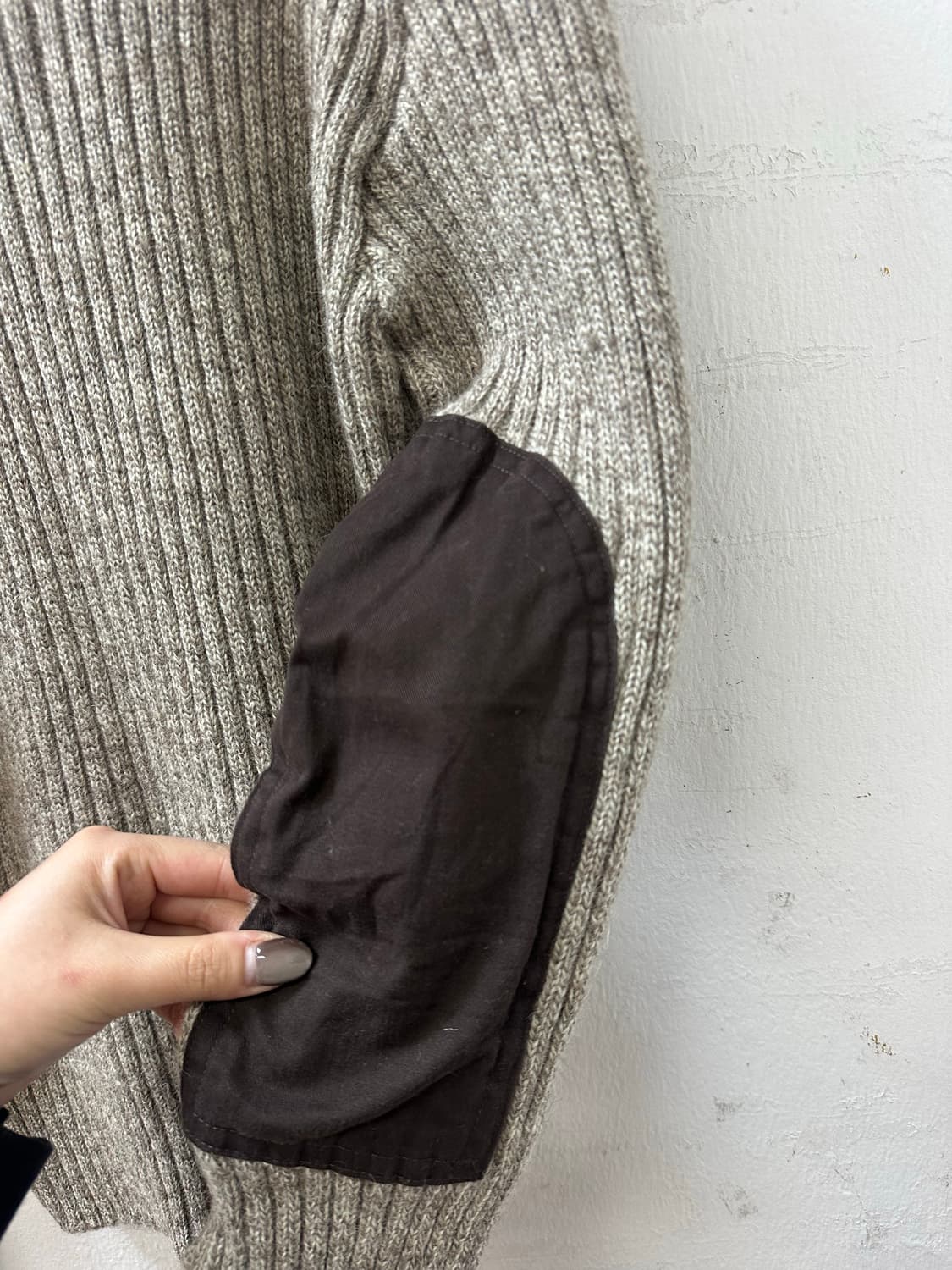 100% Pure New Wool 리브드 니트 Made in U.K. 상품이미지4