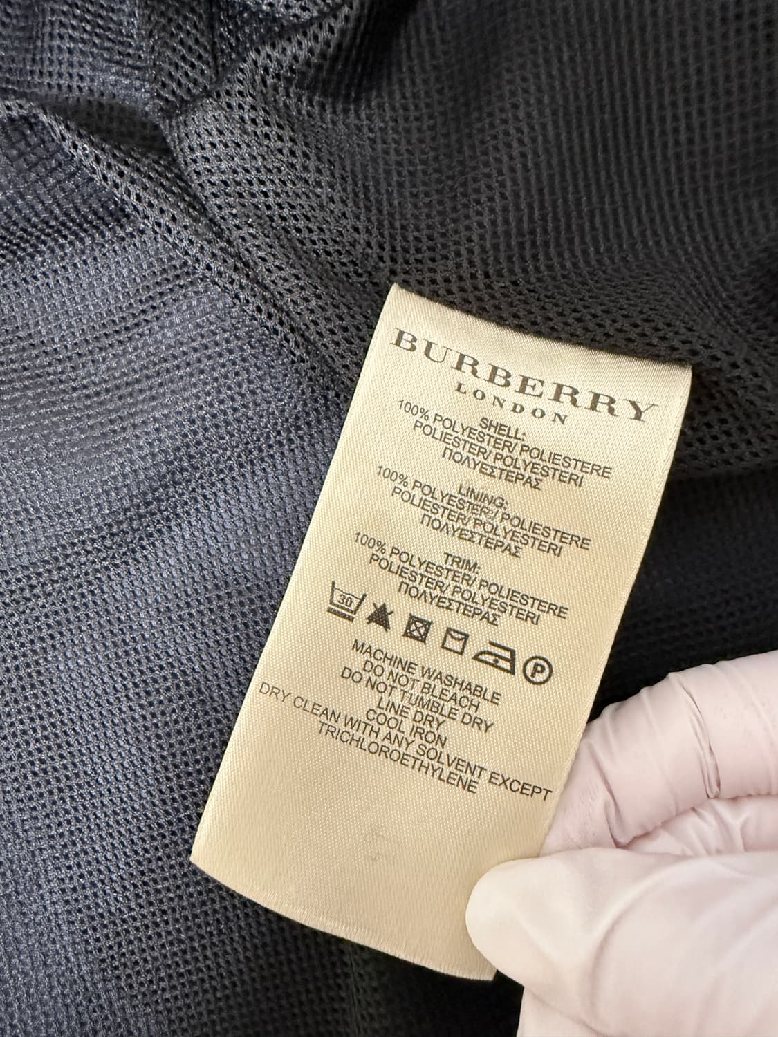 💙 버버리 런던 바람막이 자켓 L / 네이비 노바체크 집업 자켓 상품이미지10
