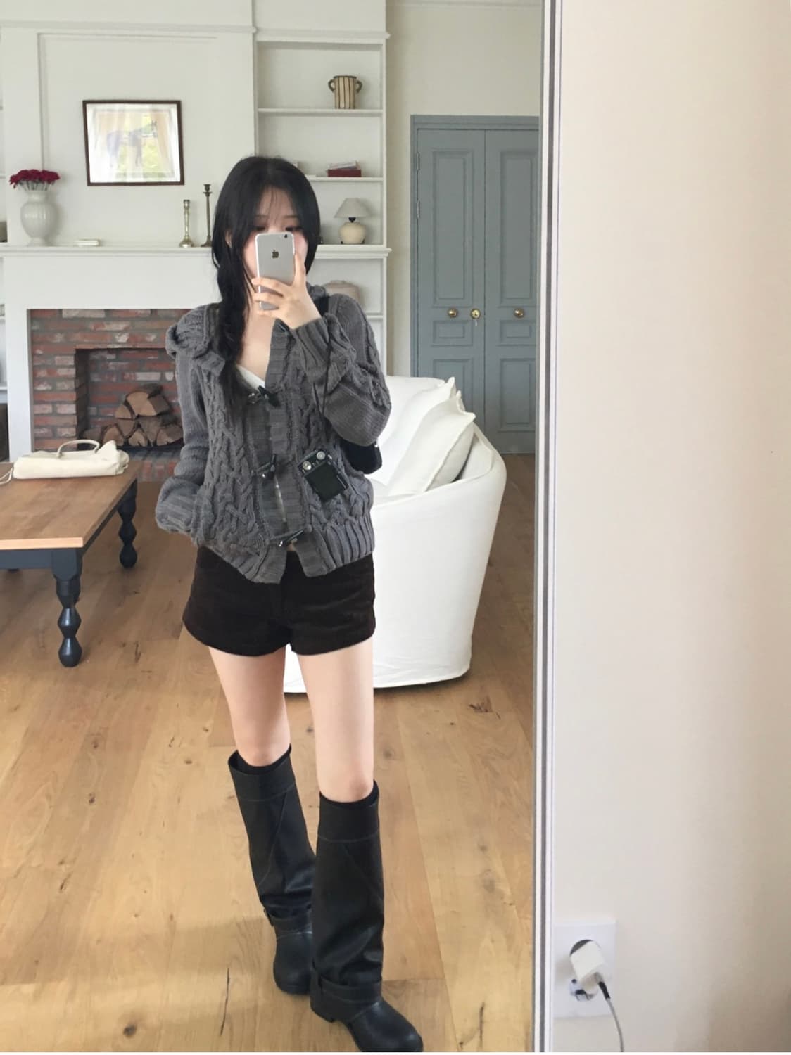 아워캐비넷 더플 후드 가디건 ourcabinet  상품이미지1