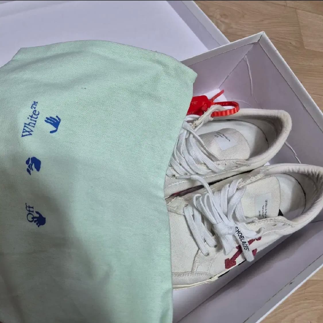 정품 박스x 오프화이트 255 남여공용 상품이미지8