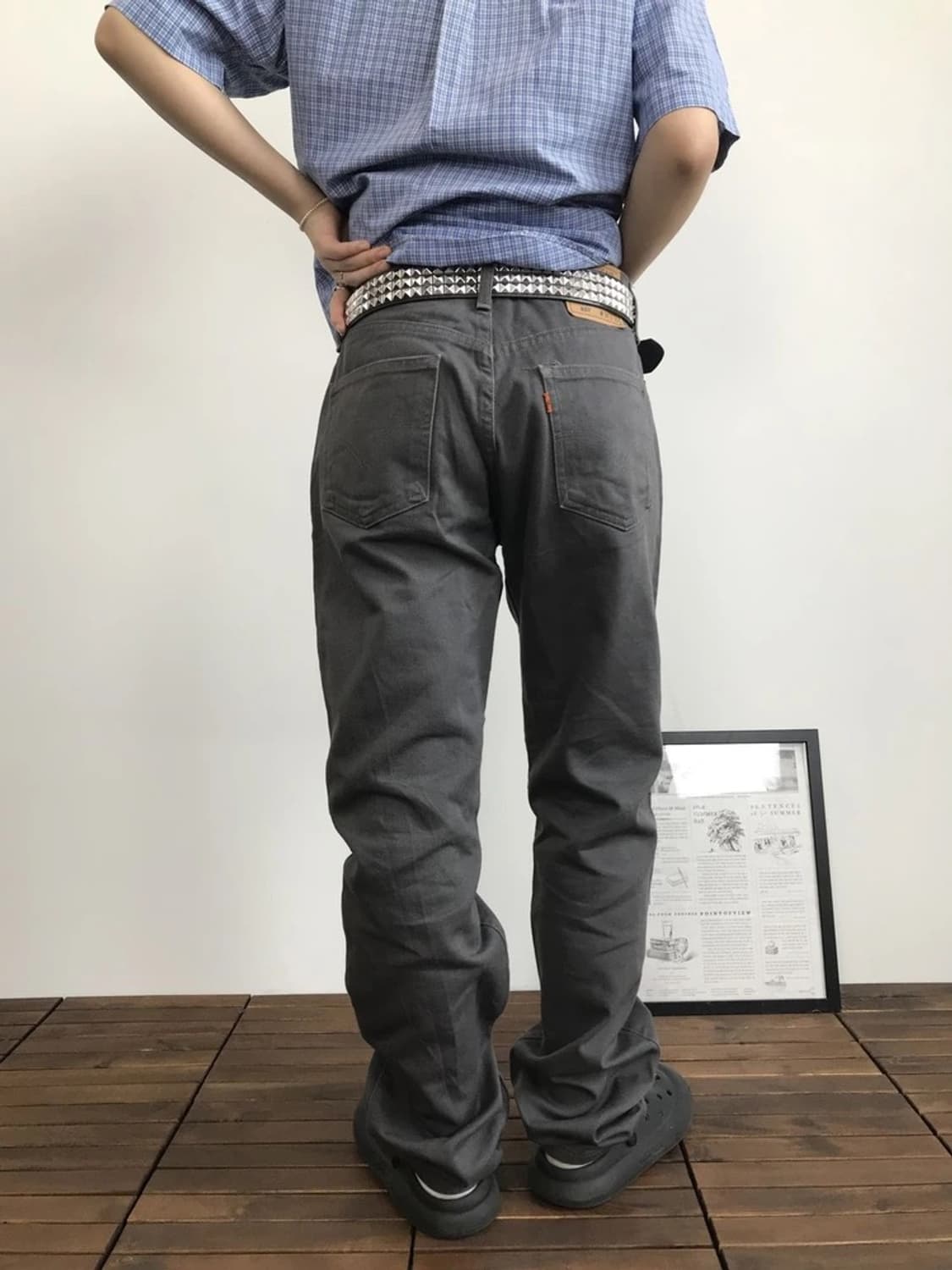 00's Levi's 607 Orange Tab Charcoal Pant 상품이미지3