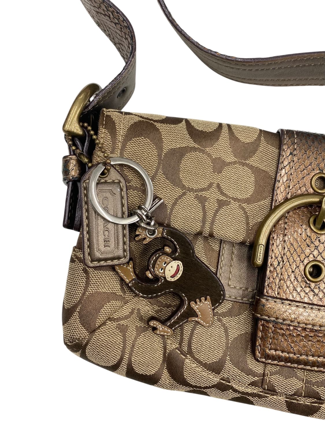 코치 y2k 바게트백 + 원숭이코치정품키링 상품이미지3