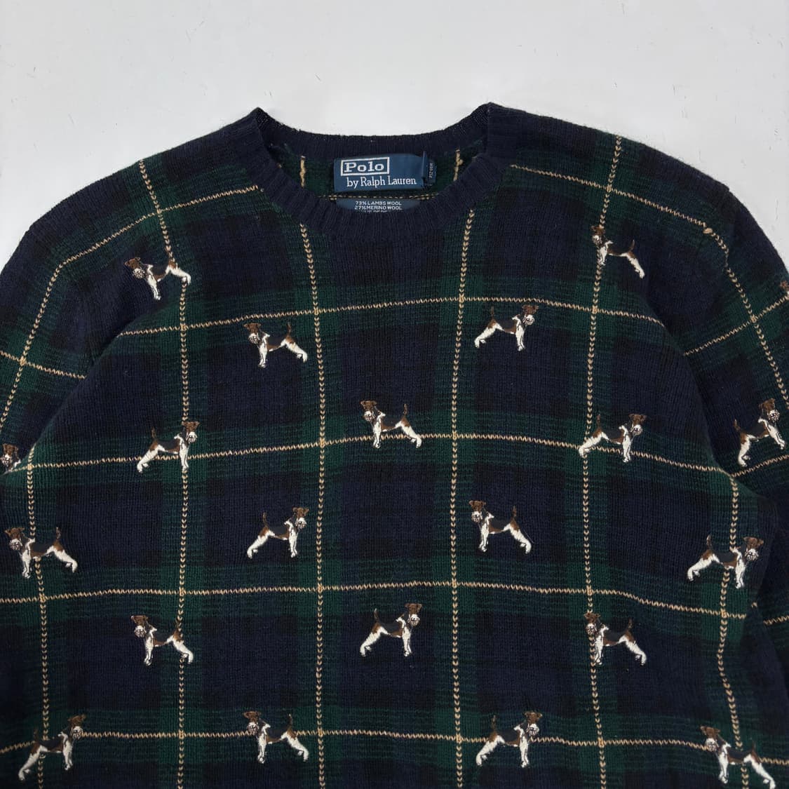 90s 폴로 헌팅독 플레이드 니트  상품이미지4