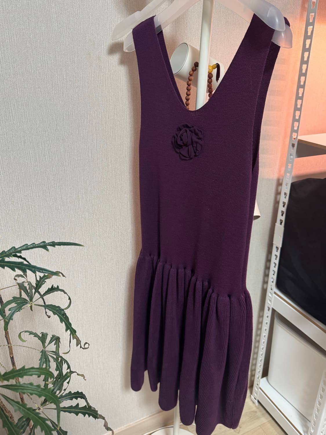 시눈 로즈 니트 드레스(퍼플) 상품이미지3