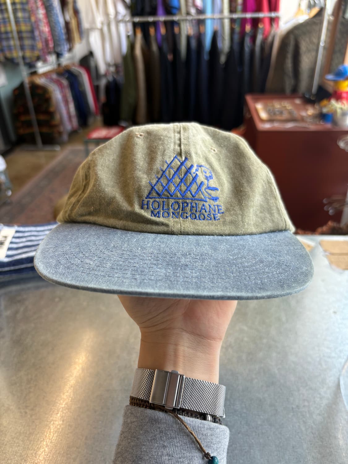 90s 미국 조명 회사 빈티지 투톤 캡 상품이미지2