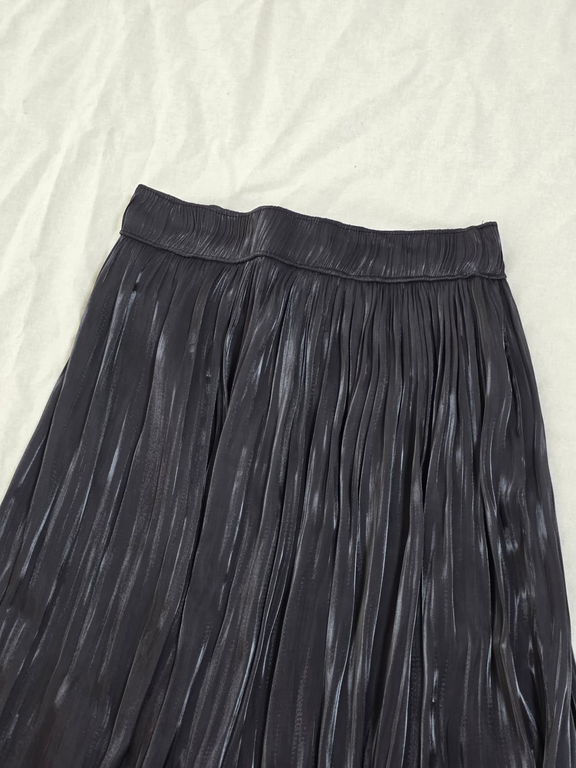 육육걸즈 물결 플리츠 롱스커트 상품이미지2