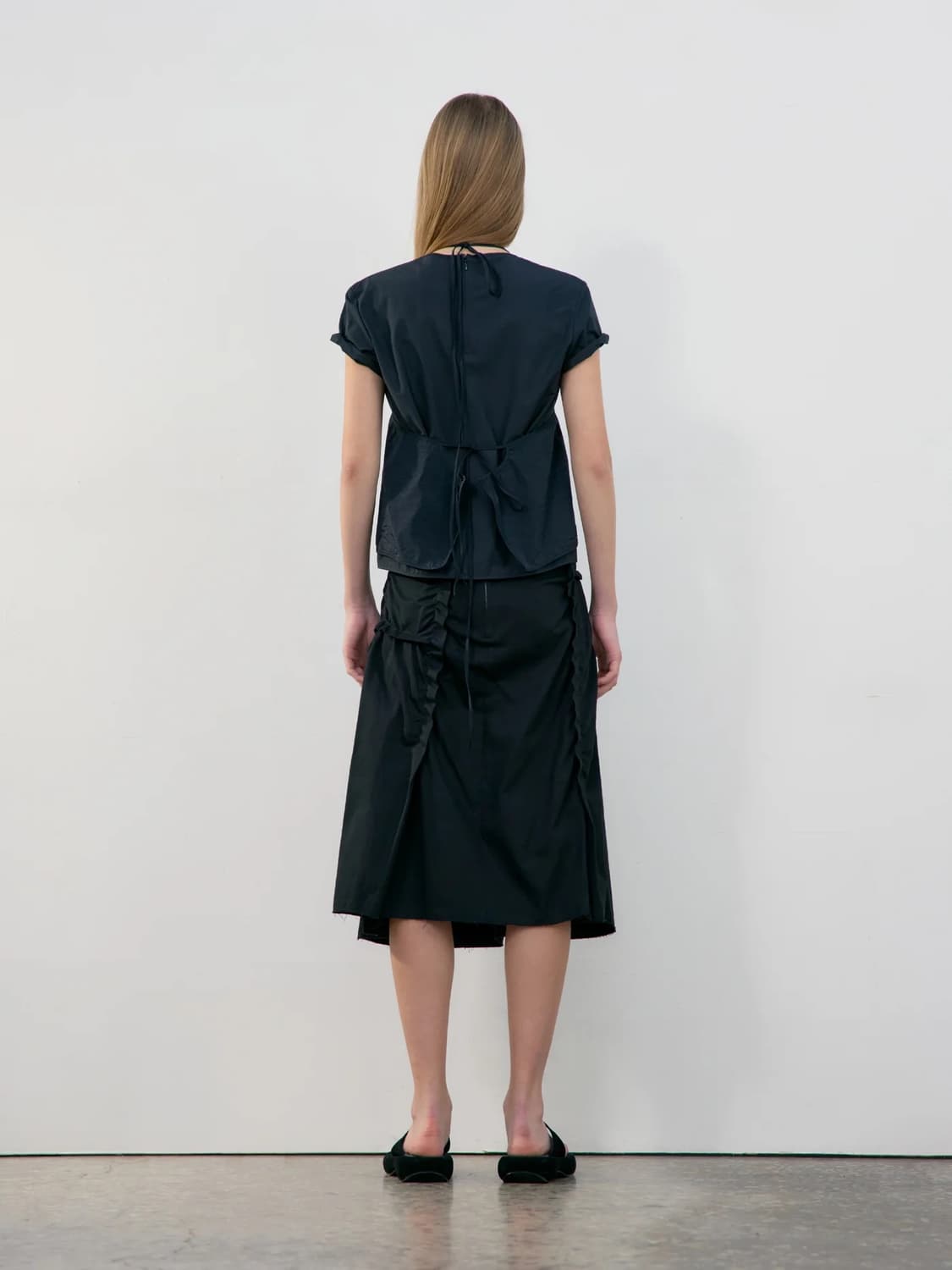 로우클래식 raw-cut shirring skirt 로우컷 셔링 스커트 상품이미지4